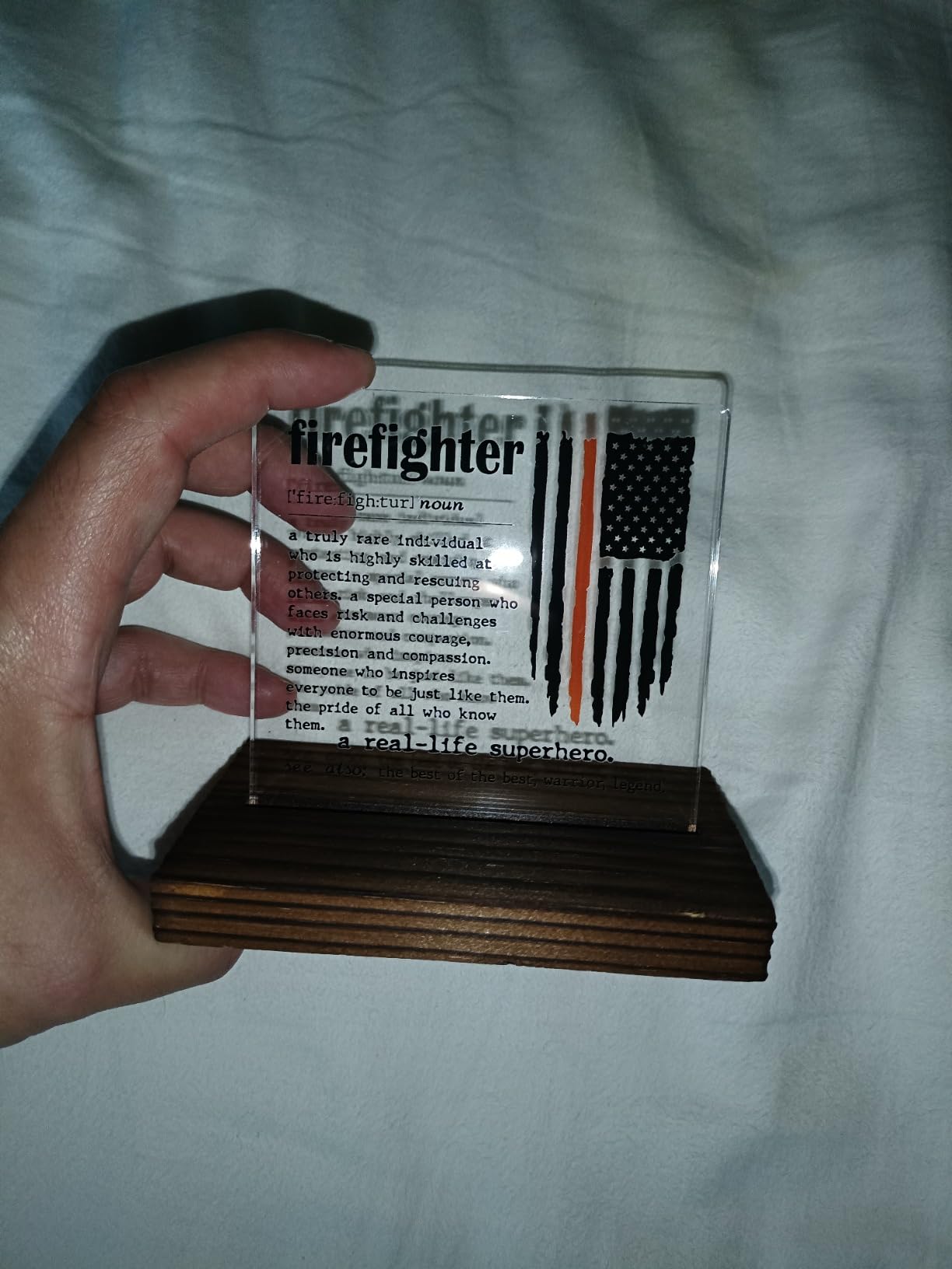 Correctional Officer Prayer Clear Acrylic Desk Decorative Sign, Corrections Worker Week Appreciation Academy Graduation Gift, Thank You Gift for Jailer Prison Guard Work Anniversary Plaque customer photo 2