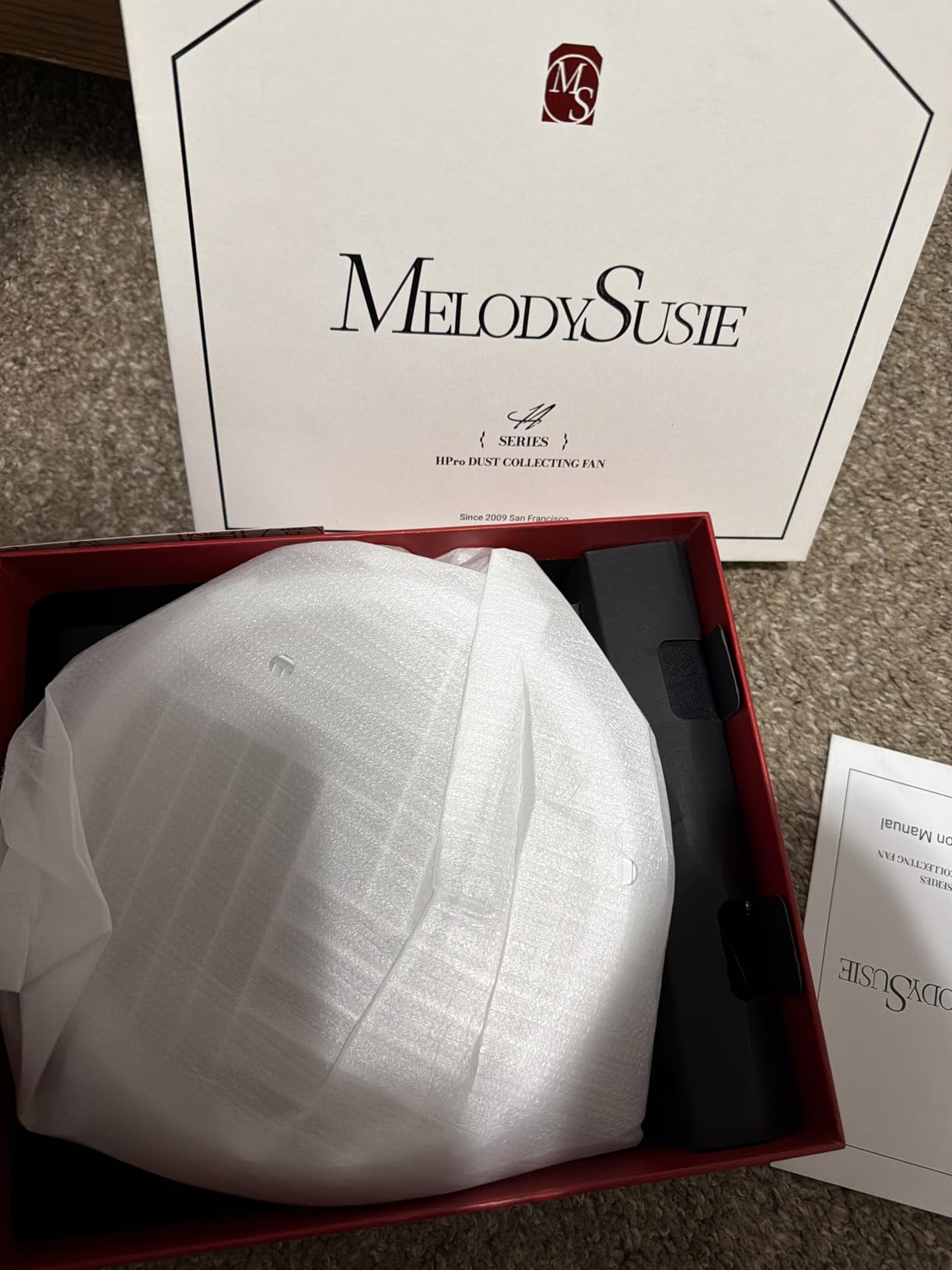 MelodySusie Compact Nail Dust Collector with Lightweight Design,Hpro 3800RPM Portable Nail Vacuum Fan with 3 Suction Modes,Reusable Filter & Easy-Control for Beginners,Nail Students & Home Use,White customer photo 1