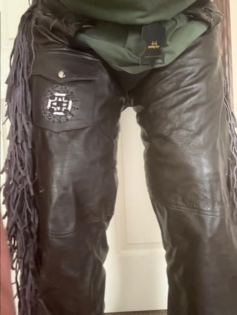 Assless Leather Chaps for Men and Women - Premium Full Grain Cowhide Western Cowboy Motorcycle Chaps - Handmade customer photo 1