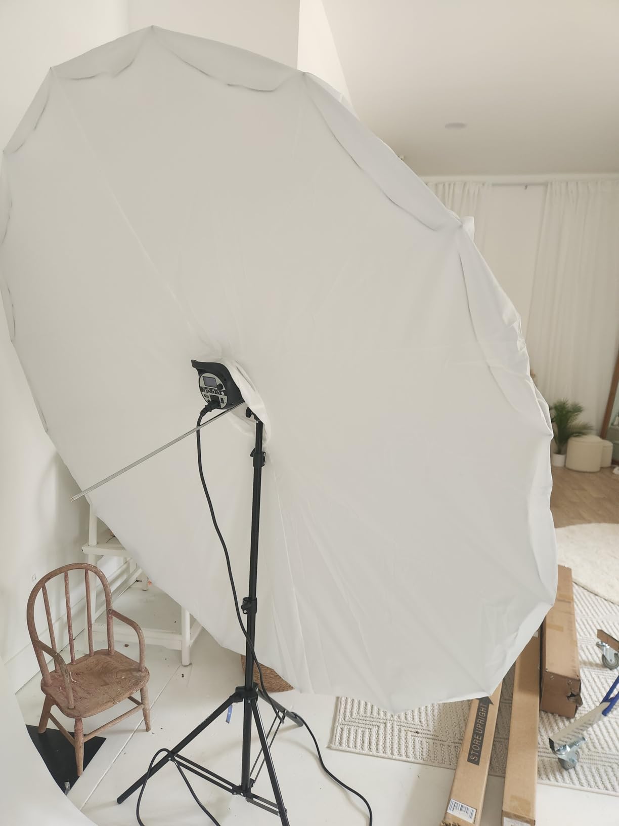 Godox 70inch 180cm Reflective Umbrella, Parabolic Reflective Umbrella, Studio Photography Umbrella, Silver Inner, with Diffuser Cover, Bag (Silver, 70