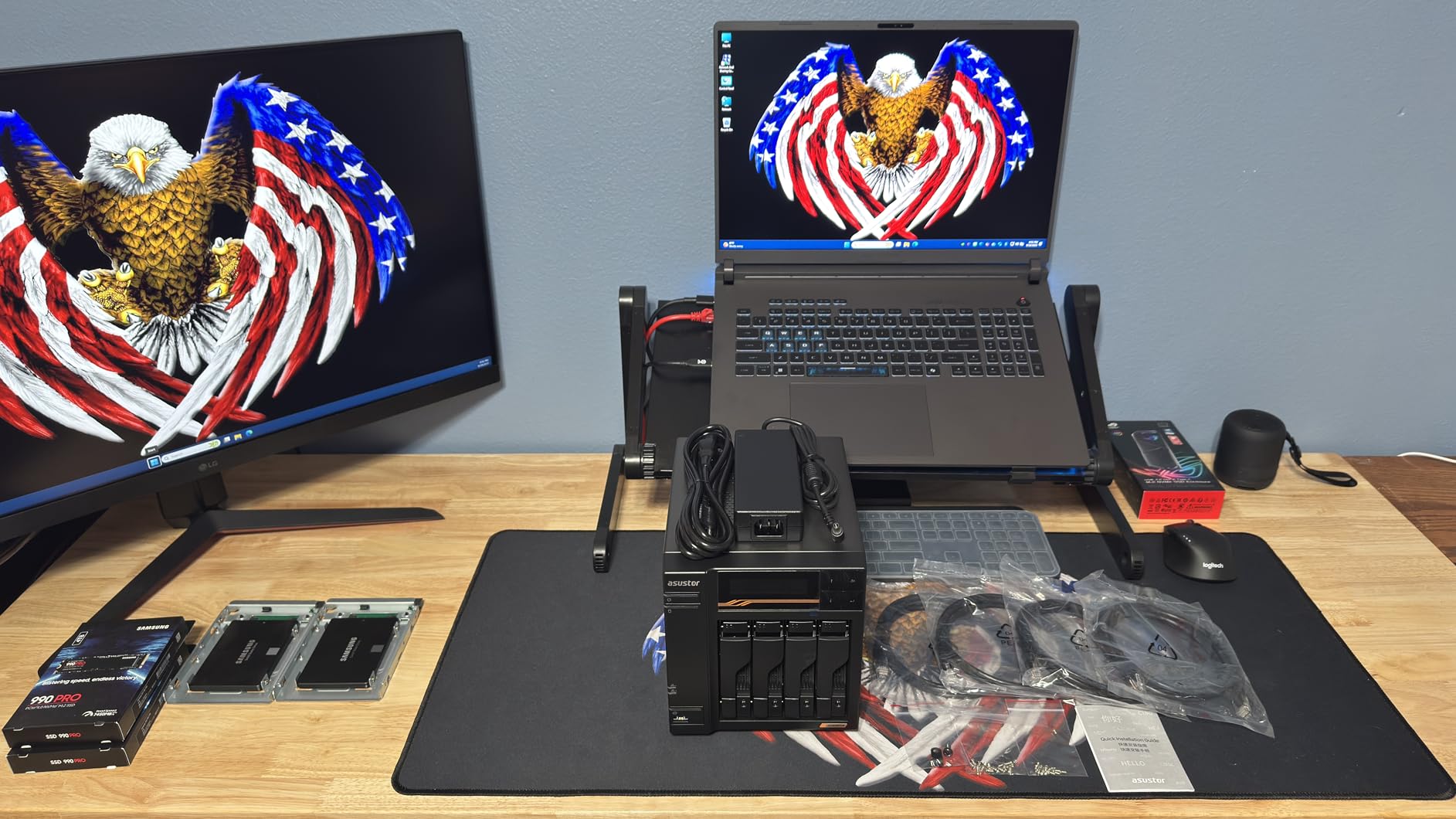 Asustor Lockerstor 6 Gen3 AS6806T 6 Bay NAS, AMD Ryzen Quad-Core 2.3GHz, 16GB ECC DDR5, 4 M.2 NVMe Slots, Dual 5GbE and 10GbE, Network Attached Storage for Video & Content Creator (Diskless) customer photo 1