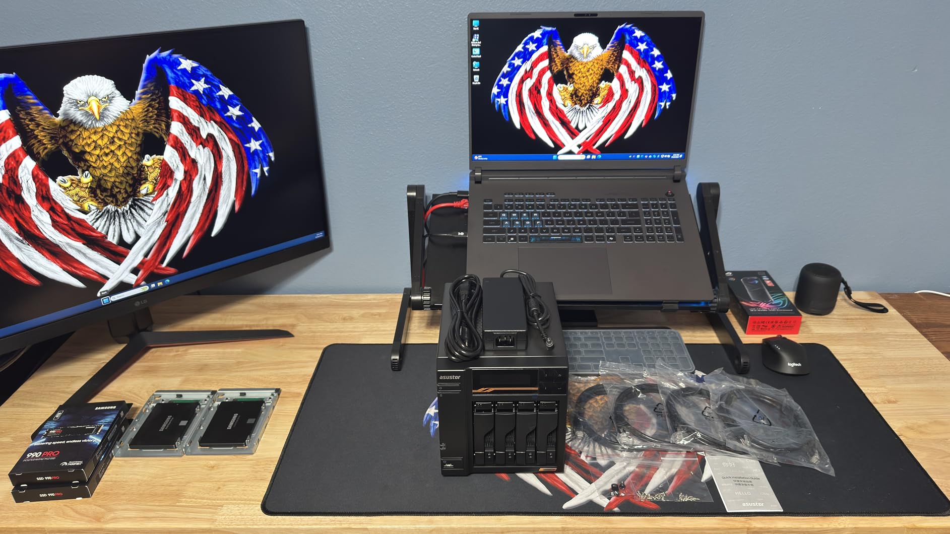 Asustor Lockerstor 6 Gen3 AS6806T 6 Bay NAS, AMD Ryzen Quad-Core 2.3GHz, 16GB ECC DDR5, 4 M.2 NVMe Slots, Dual 5GbE and 10GbE, Network Attached Storage for Video & Content Creator (Diskless) customer photo 2