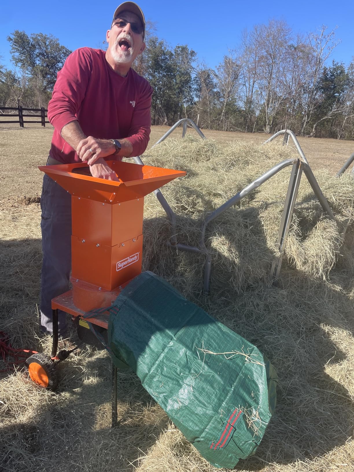 SuperHandy Electric Leaf Mulcher Shredder - Steel Construction, 15-AMP 120V AC Motor, 11