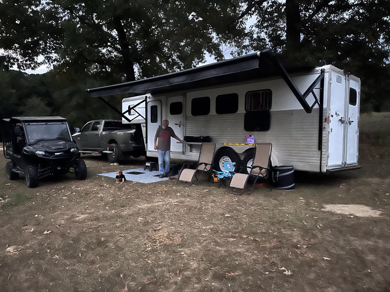 Black Intelligent RV Power Awning Frame and Fabric Assemblies Full Set for RV,5th Wheel,Travel Trailers,Motorhome Trailer Awning for Home or Camper (21Feet, Black Solid) customer photo 2