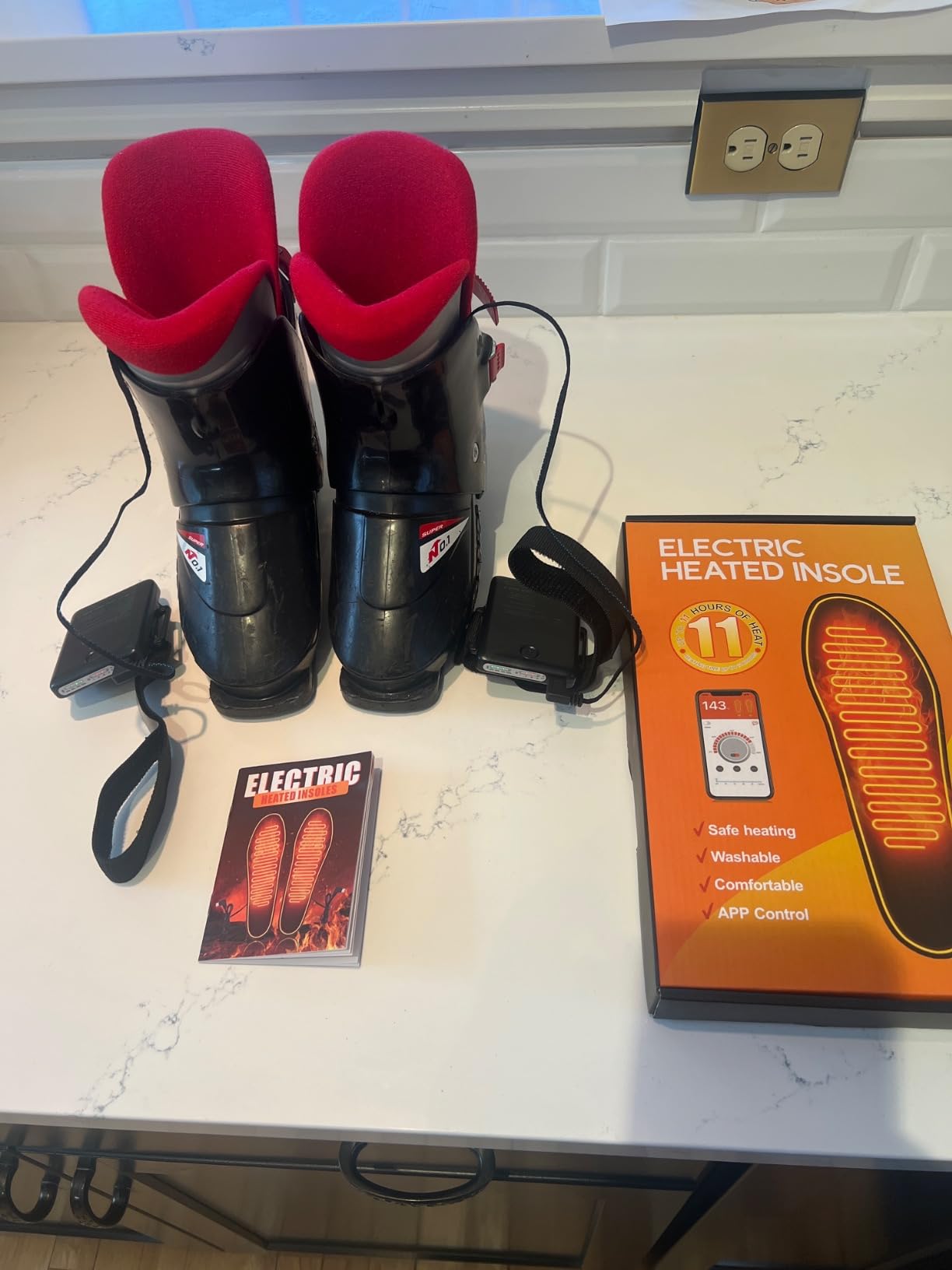 Heated Insoles Rechargeable, Foot Warmer with 5000 mAh Battery,4 Heat Settings Mobile app to Control Temperature, for Men and Women customer photo 2