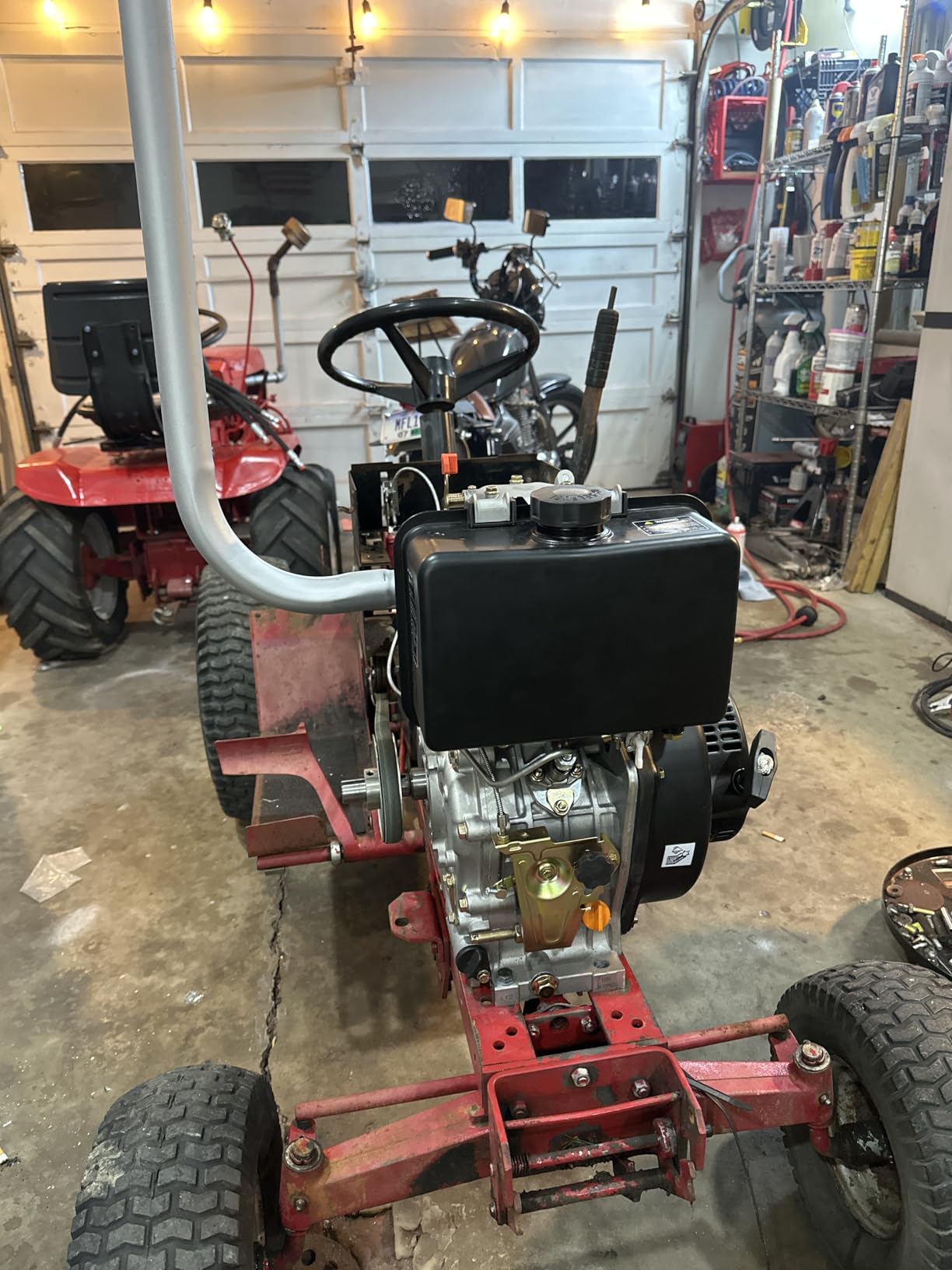 10HP 4 Stroke Diesel Engine, 418CC 6300W Single Cylinder Air-Cooled Diesel Motor, Recoil Manual Start Small Diesel Engine for Tillers Generators Vehicles customer photo 1