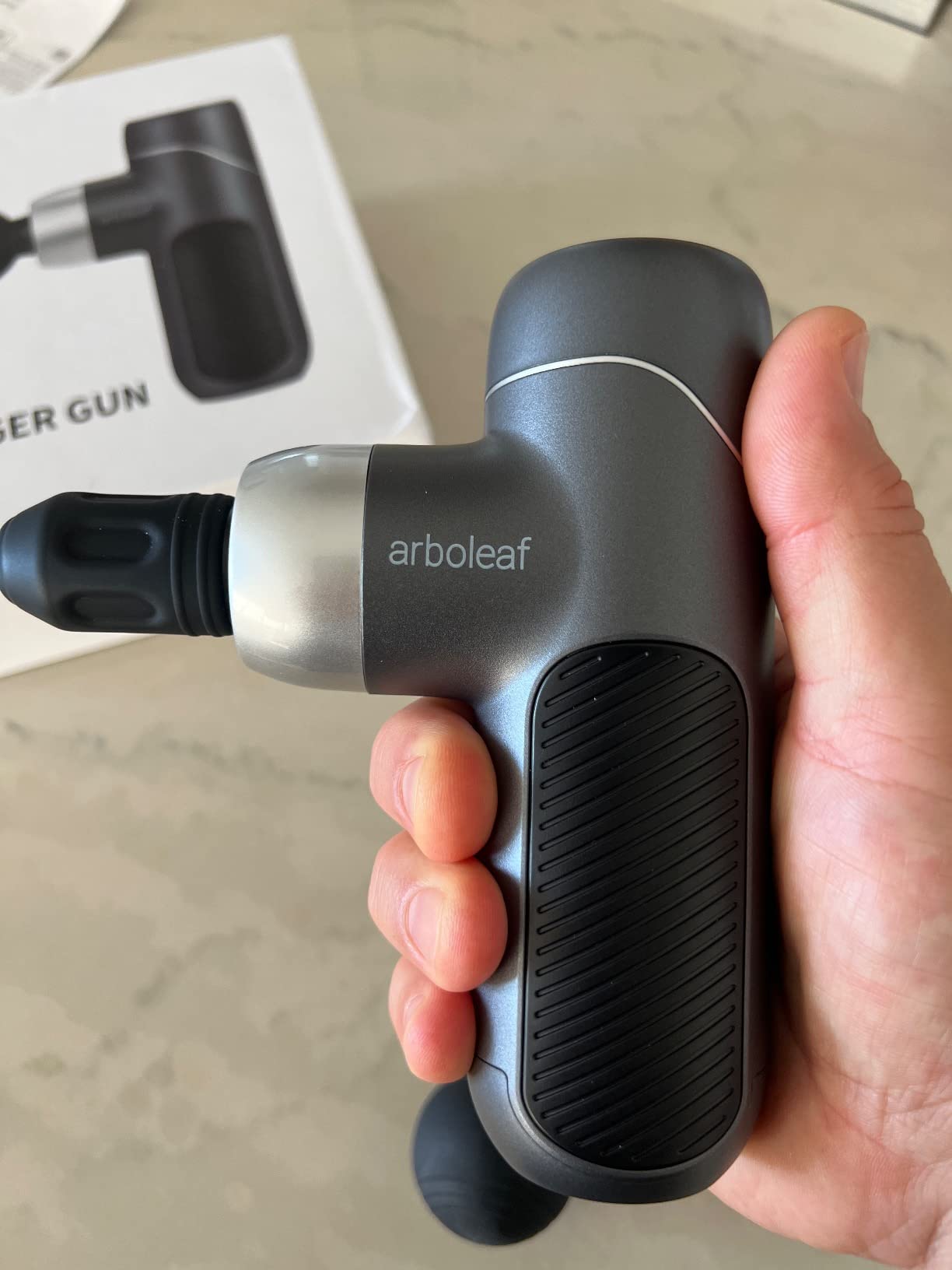 Mini Massage Gun Deep Tissue, Percussion Muscle Massager for Back Pain Relief, Portable Small Travel Size, Quiet Massager, Gifts for Woman Man customer photo 2
