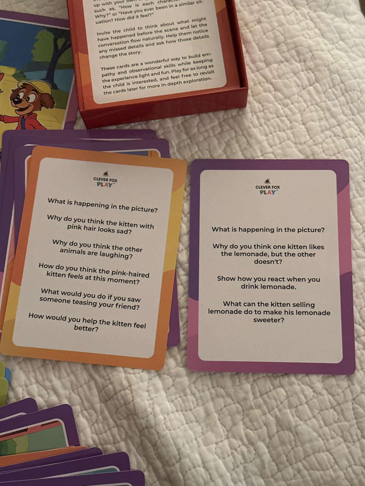 Who What Why Conversation Cards for Kids - Learning Game for Social Skills, Emotional Intelligence & Critical Thinking - Speech Therapy Resources, Sequencing Game & Articulation Materials, Ages 4+ customer photo 1