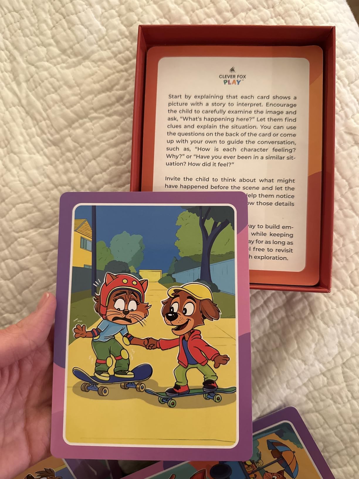 Who What Why Conversation Cards for Kids - Learning Game for Social Skills, Emotional Intelligence & Critical Thinking - Speech Therapy Resources, Sequencing Game & Articulation Materials, Ages 4+ customer photo 2