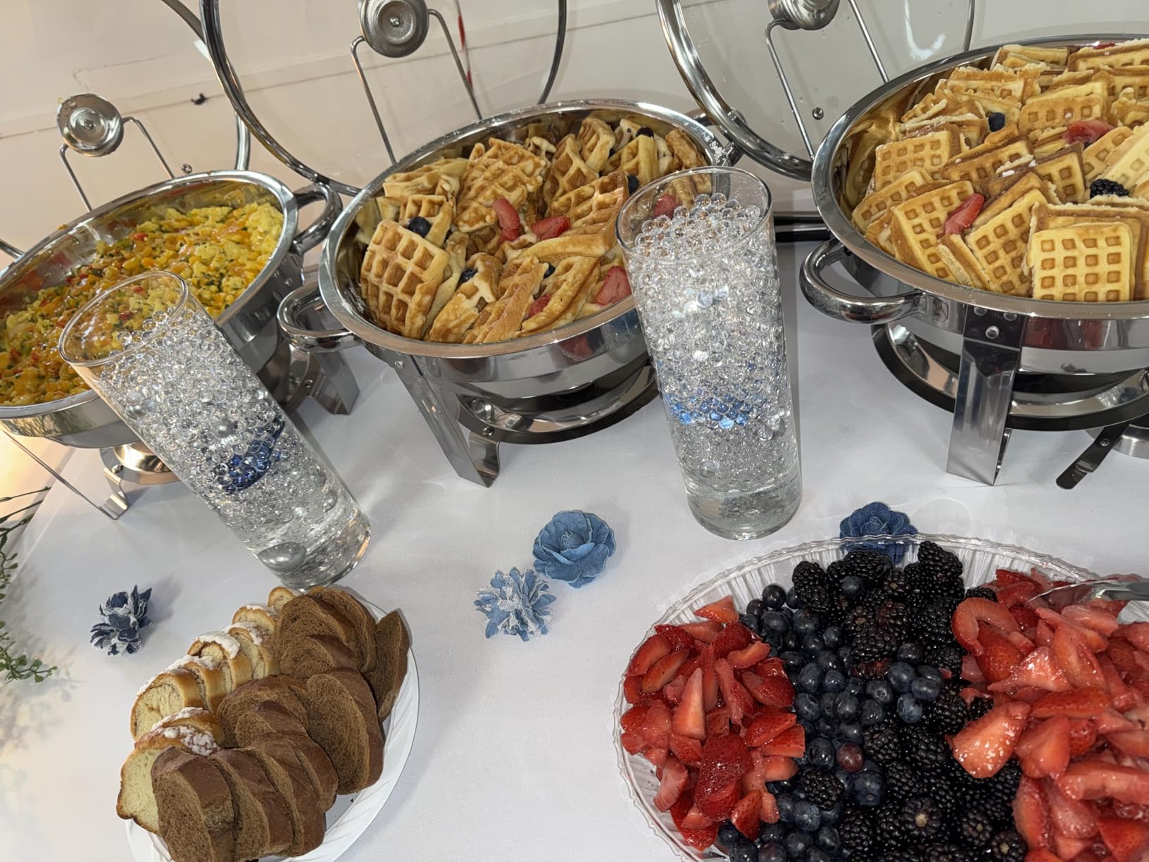 Chafing Dishes for Buffet Set: 100% Pre-Installed Chafers for Catering - Round Chafing Dish Buffet Set with Lids | Chafers and Buffet Warmers Sets | Serving Food Warmer | Chafers Servers Sets customer photo 2