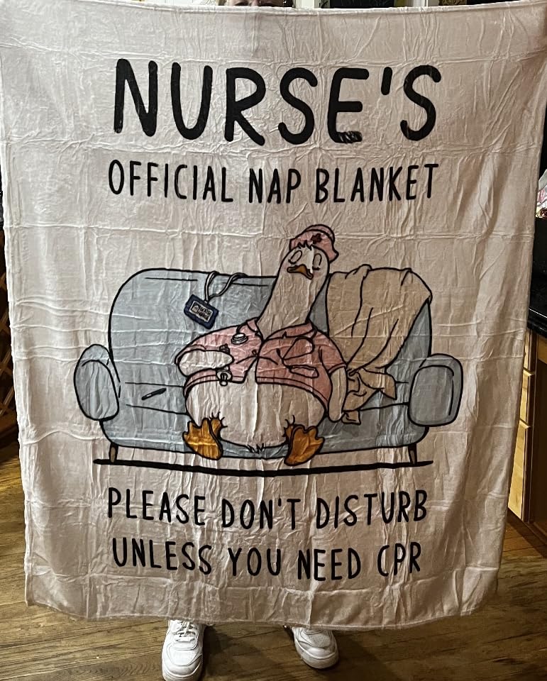 Nurses Gifts for Women/Men, Cute Nurses Week/Appreciation Gifts - Soft LPN RN Nurse Blanket, Nursing Student Graduation Gift Flannel Throw Blanket 60