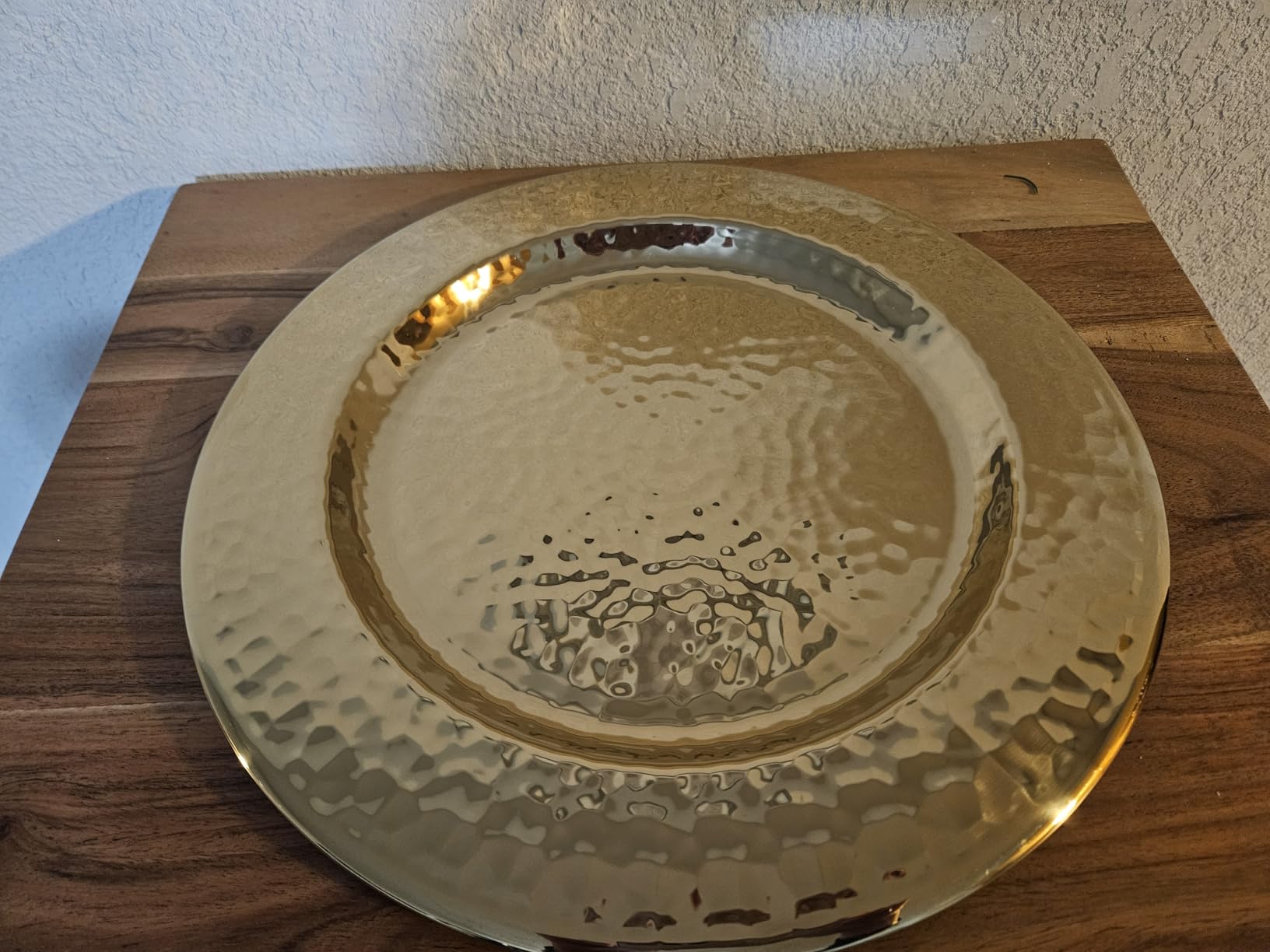 Brightalk 13-Inch Stainless Steel Hammered Charger Plates, Gold Dinner Plate Chargers Set of 6, Round Server Ware Charger Plate customer photo 2