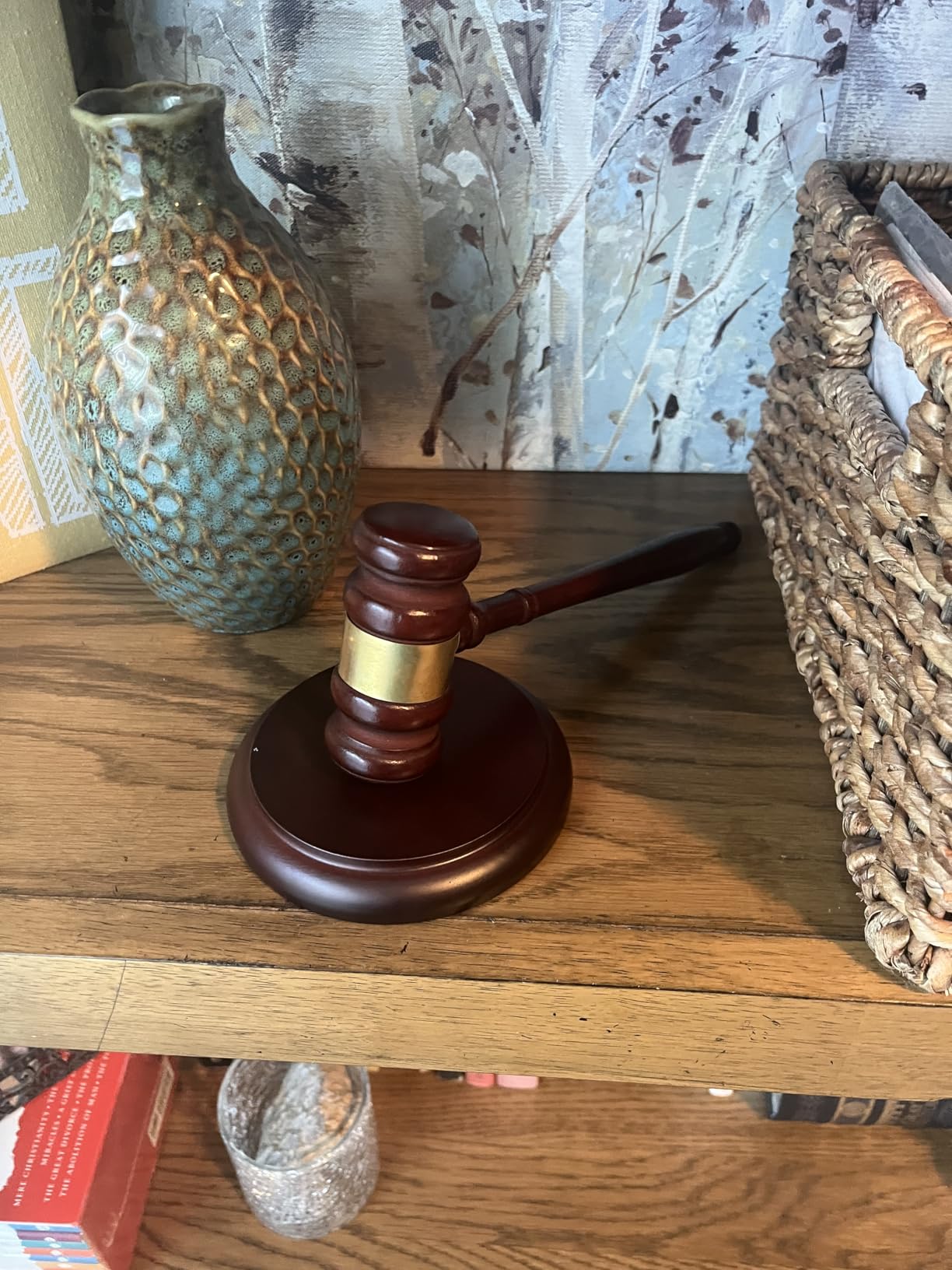 Perfect Desk Accessory, Wooden Gavel and Sound Block Set for Lawyers, Judges, Chairmen of The Board Auction, Club Presidents customer photo 1
