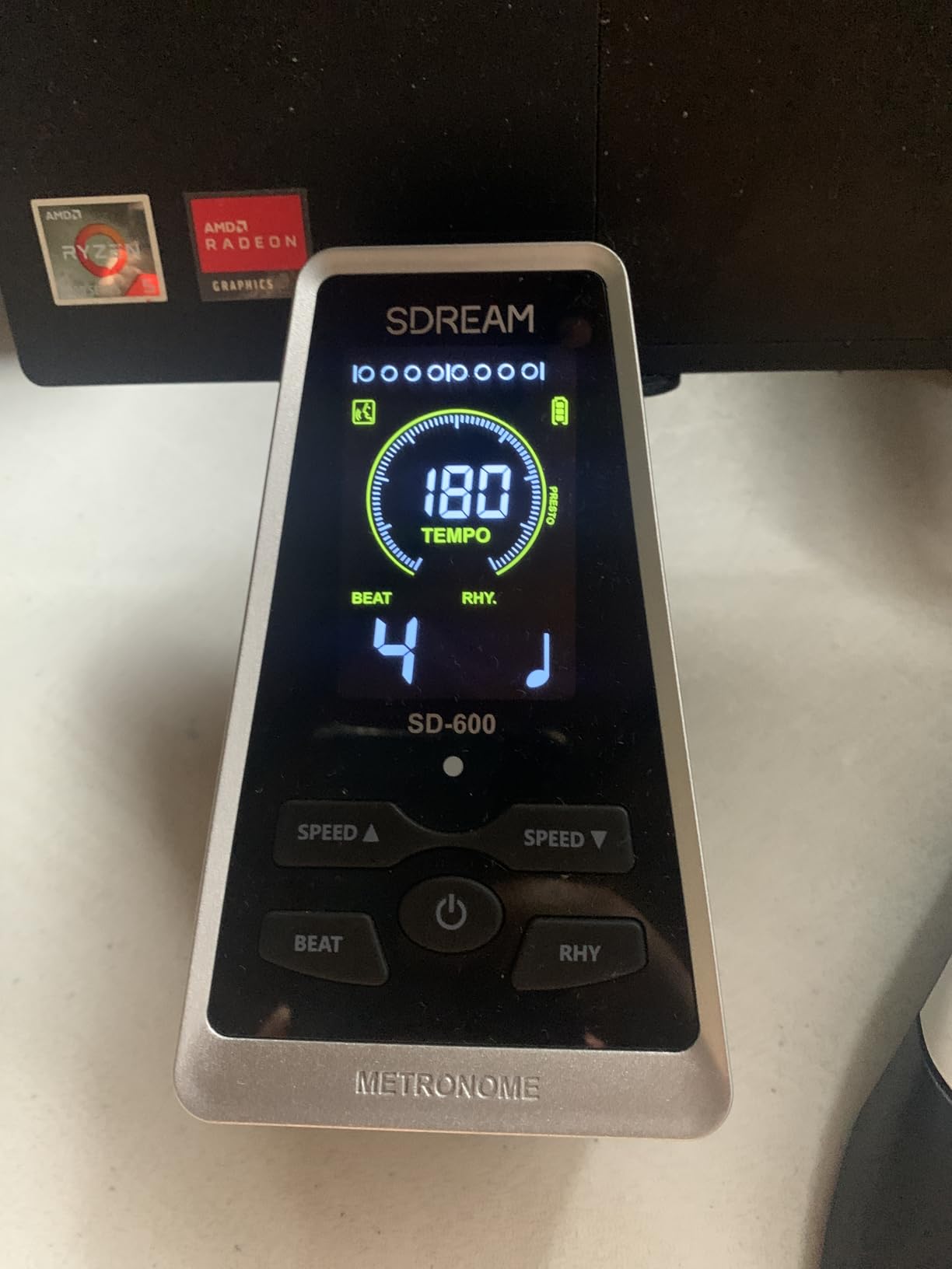 SDREAM Digital Metronome for Piano, Guitar, Violin, Rechargeable LCD Electronic Metronome with Human Voice, Professional Metronome for Beginners & Musicians, Instrument Volume & Beat Speed Adjustable customer photo 1