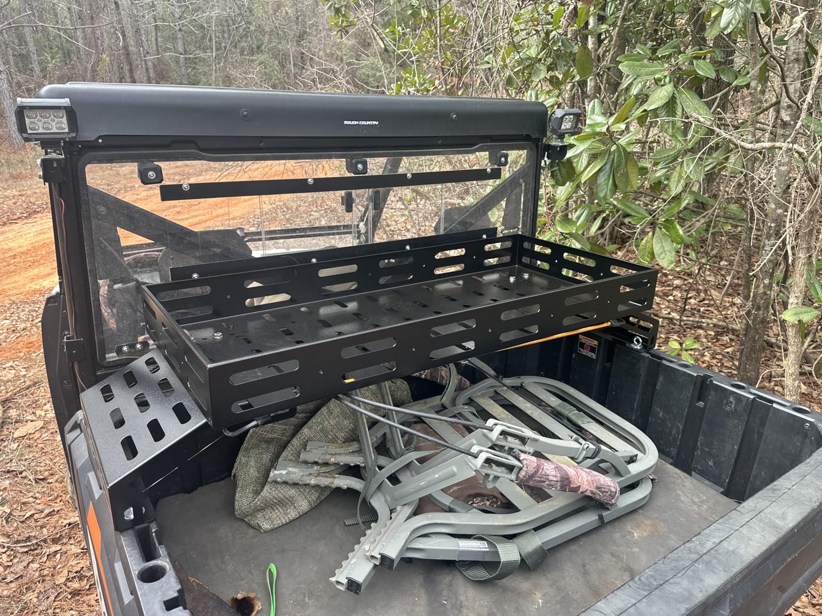 TOPOWN UTV Overbed Cargo Rack with Fully Adjustable Mounting Brackets Accommodate Bed Rail Widths from 39.7 to 56.3 Inches Inside Width, Heavy Duty Cargo Rack for UTV Bed, Strong Load Capacity customer photo 1