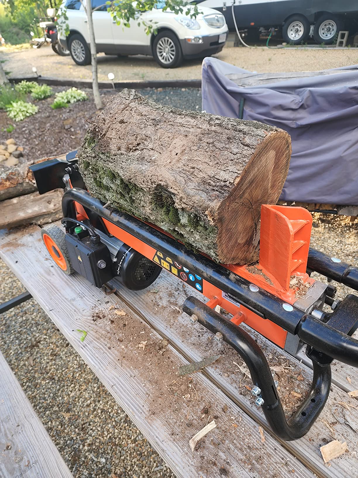 SuperHandy Log Splitter 25 Ton Gas Powered with Durable Steel Wedge, Portable Design for Firewood and Forestry Harvesting customer photo 2