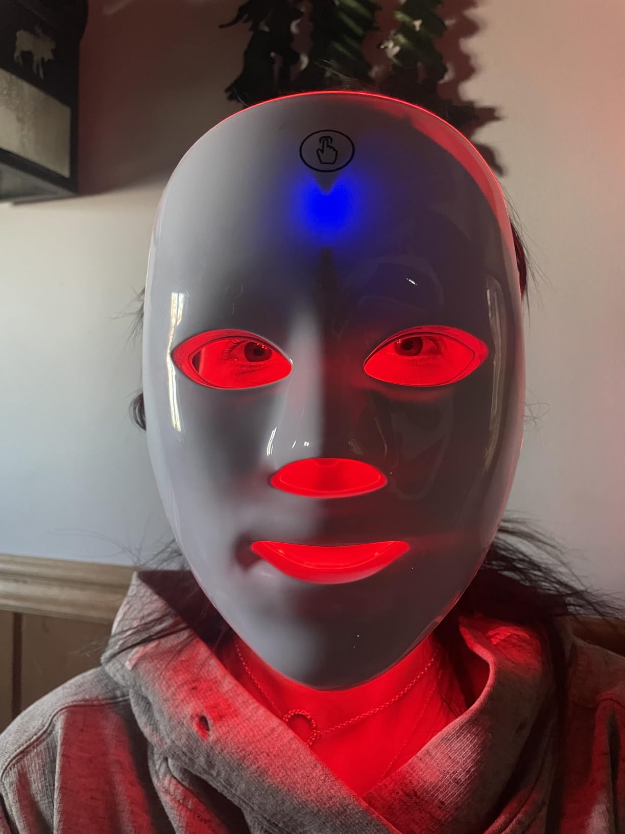 7-1 Colors Red Light Therapy For Face，LED Facial Skin Care Mask,Red Light Mask for Face, LED Facial Mask Light,Salon or Home,White. customer photo 2