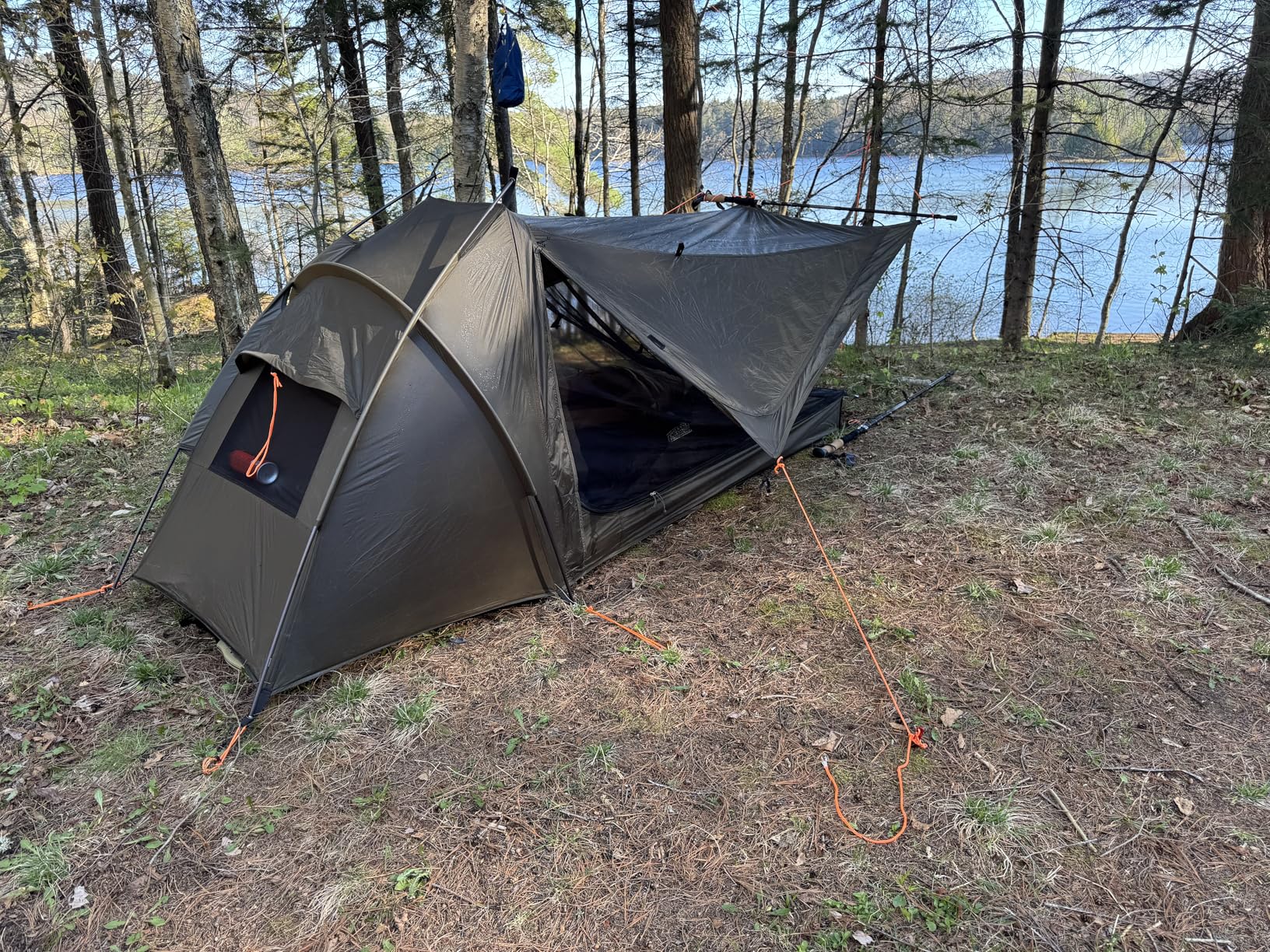 Onewind Ultralight One Person Tent, Single Person Fishing Tent with Rainfly Poles Easy Setup for 3 Season Camping Hiking Backpacking customer photo 2