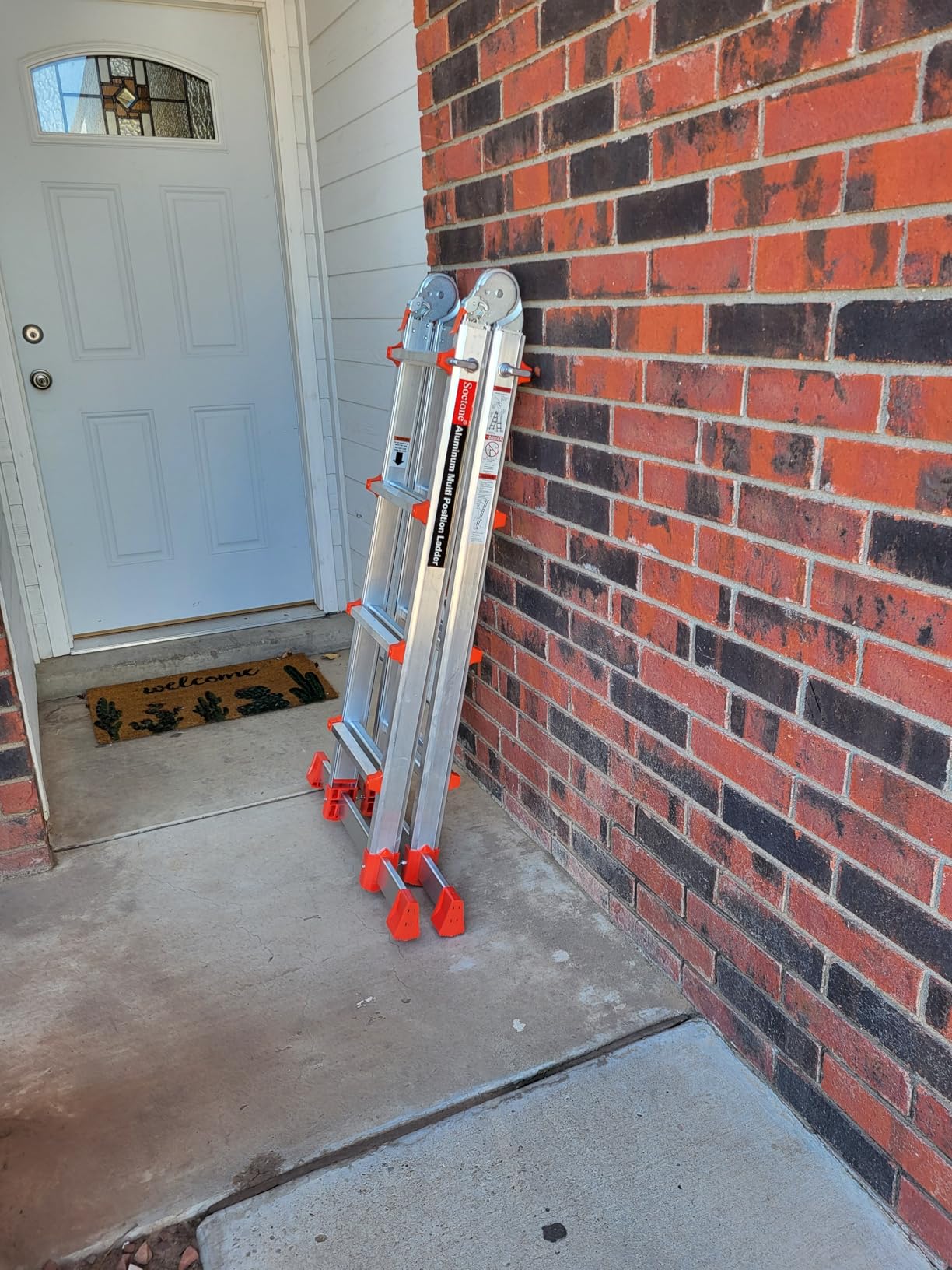 Soctone Multi Position Ladder 14 FT with Stabilizer Bar, 330 lbs, Telescoping for Outdoor Work customer photo 1