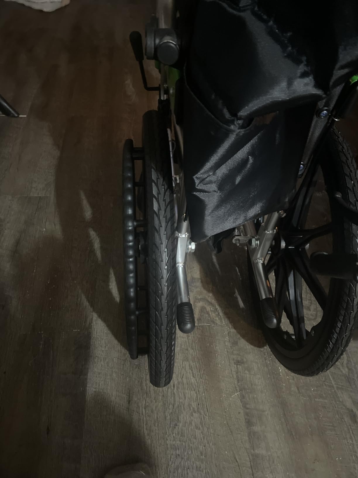 Manual Wheelchair Lightweight Foldable, Only 27 lbs, Dual Brake Design Wheelchair with Self-Propelled for Seniors, Large 20 Inch Rear Wheels for All Terrain customer photo 2