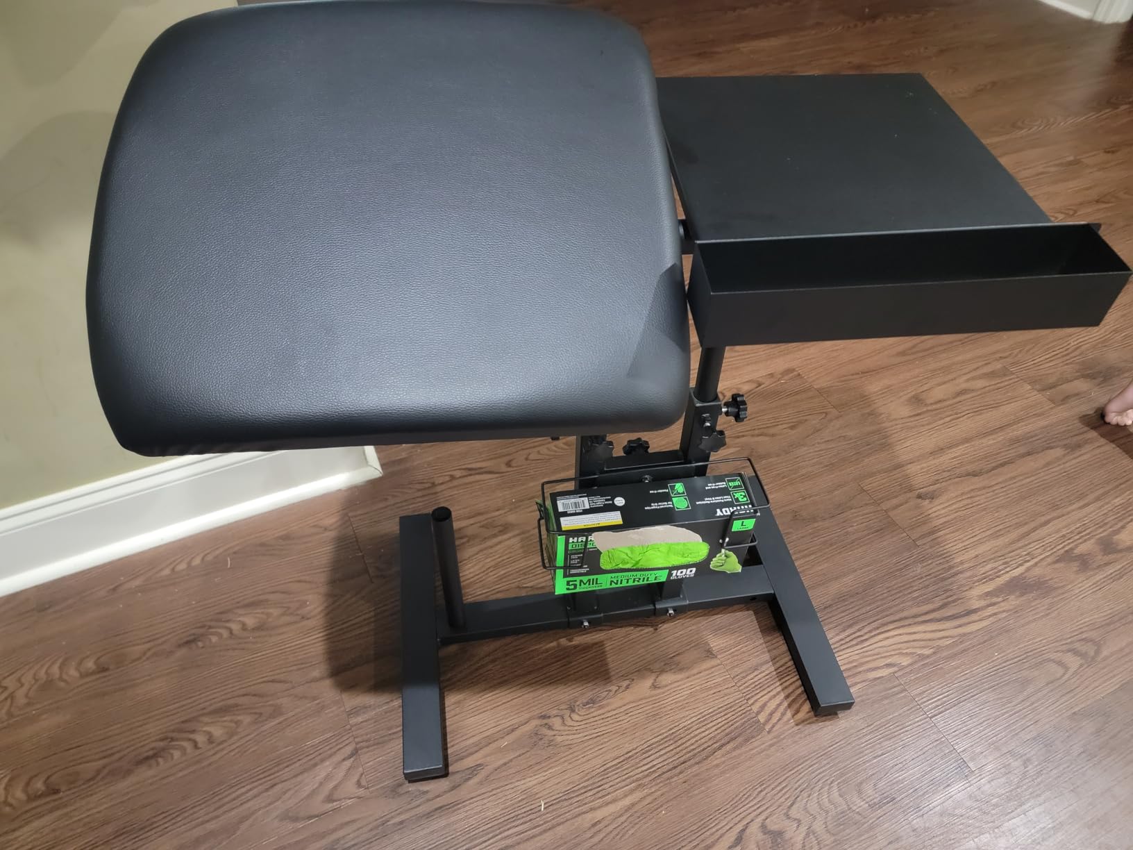 Tattoo Armrest with Tattoo Supplies Storage Board, Tattoo Workbench with Adjustable Height & Tilt, Portable Tattoo Bracket for Tattoo Studio Salon customer photo 1