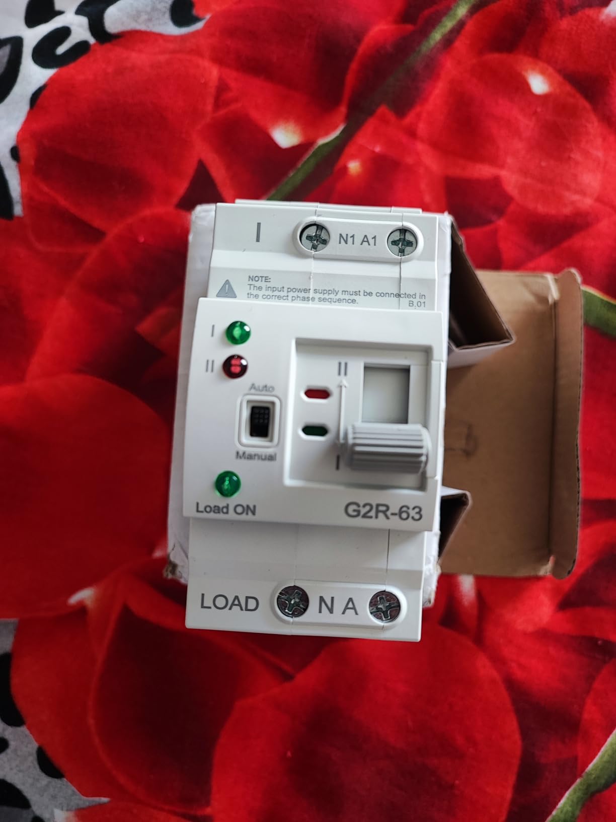 Mini ATS AC Automatic/Manual Transfer Switch 2P 63A 110V, ATS Manual Transfer for Uninterruptible Power Supply Home, Dual Auto Power Electrical Selector Switch DIN Rail Mount customer photo 1
