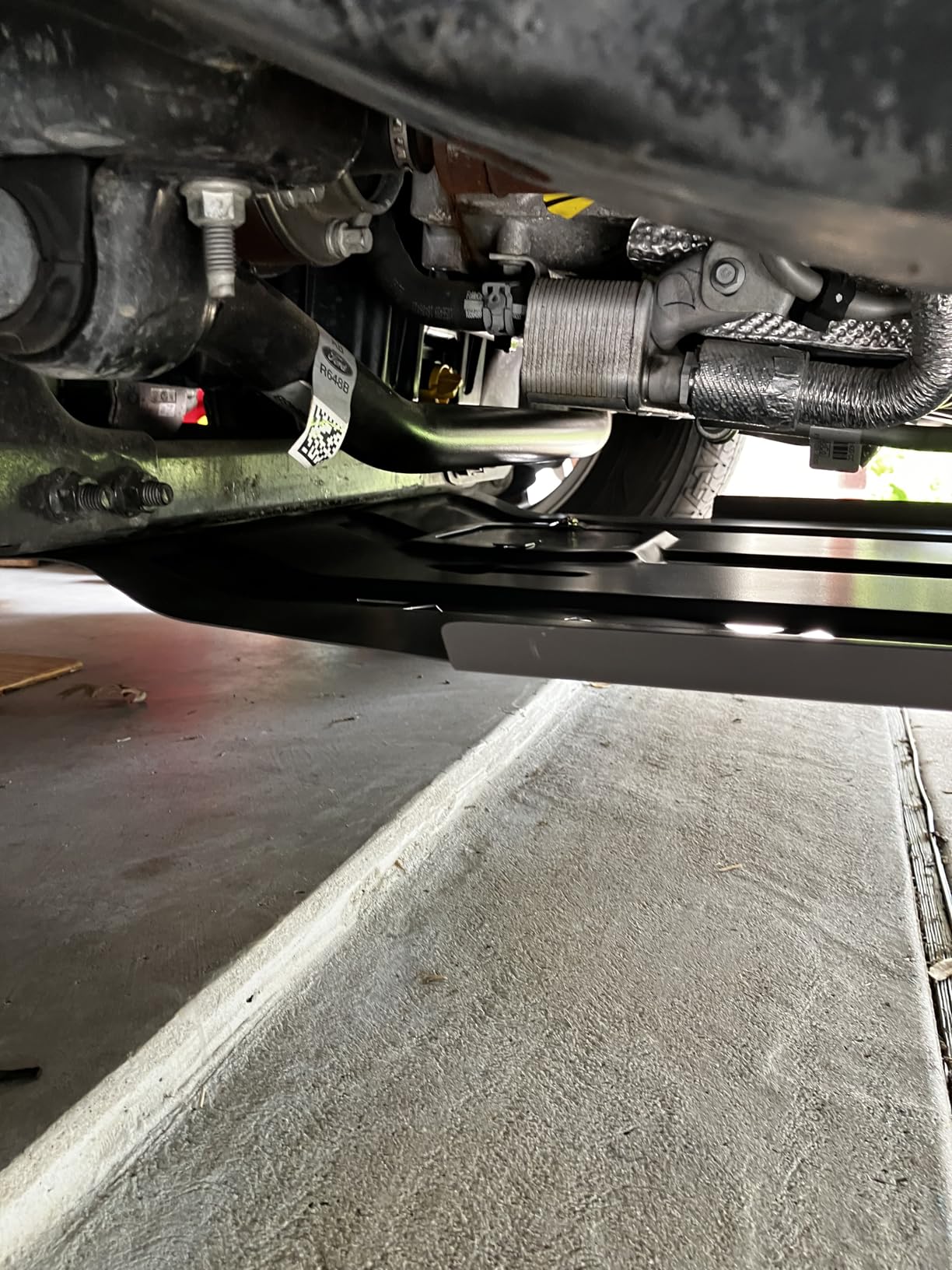 Full Set Steel Skid Plate with Transmission Skid Plate, Heavy-Duty Splash Undercarriage Protection Shield, Compatible with 2015-2022 Ford F150 customer photo 1