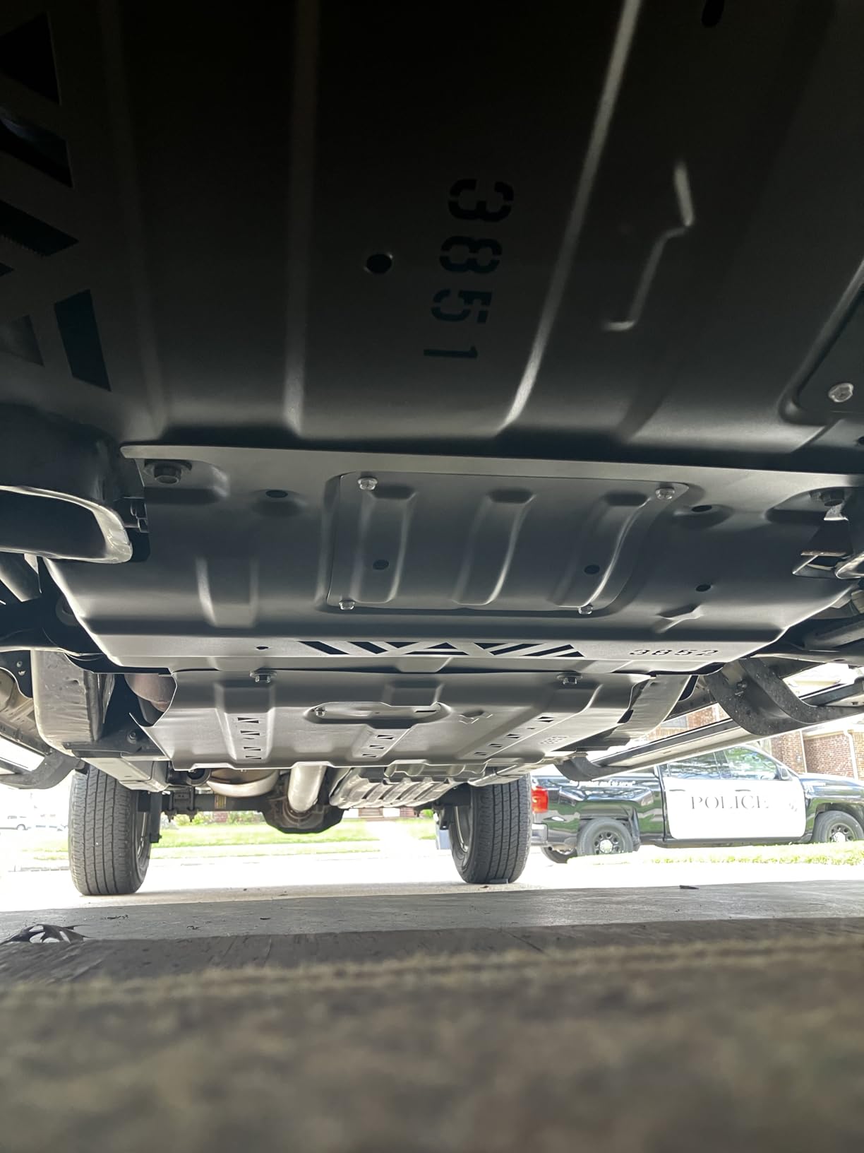 Full Set Steel Skid Plate with Transmission Skid Plate, Heavy-Duty Splash Undercarriage Protection Shield, Compatible with 2015-2022 Ford F150 customer photo 2