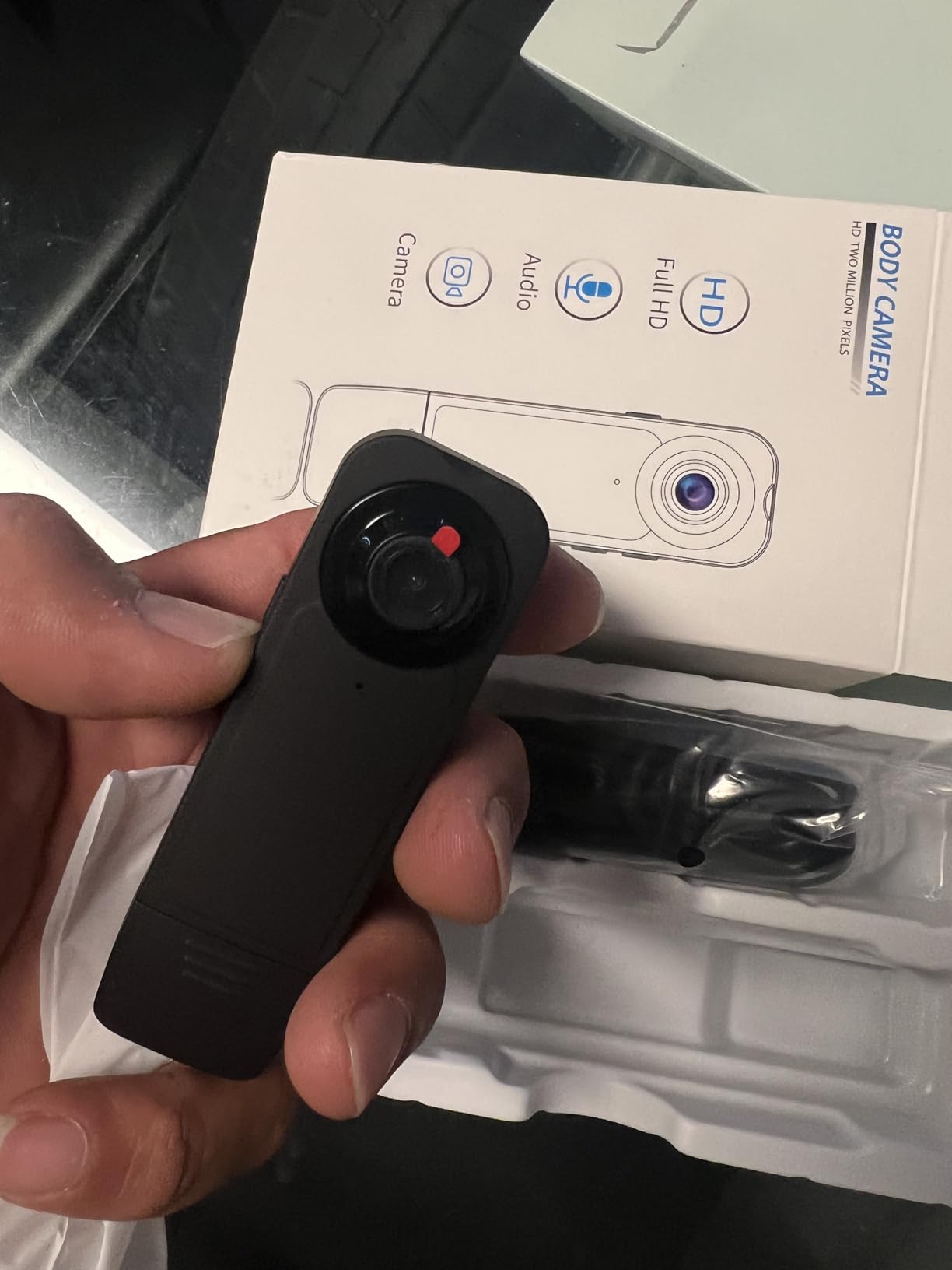 Mini Body Camera with Audio & Video Recording - Small POV Cam 1080P with 64G Card - Wearable Personal Portable Cameras Recorder DV - Night Version Camcorder for Security Work Records Guard Traveling customer photo 2