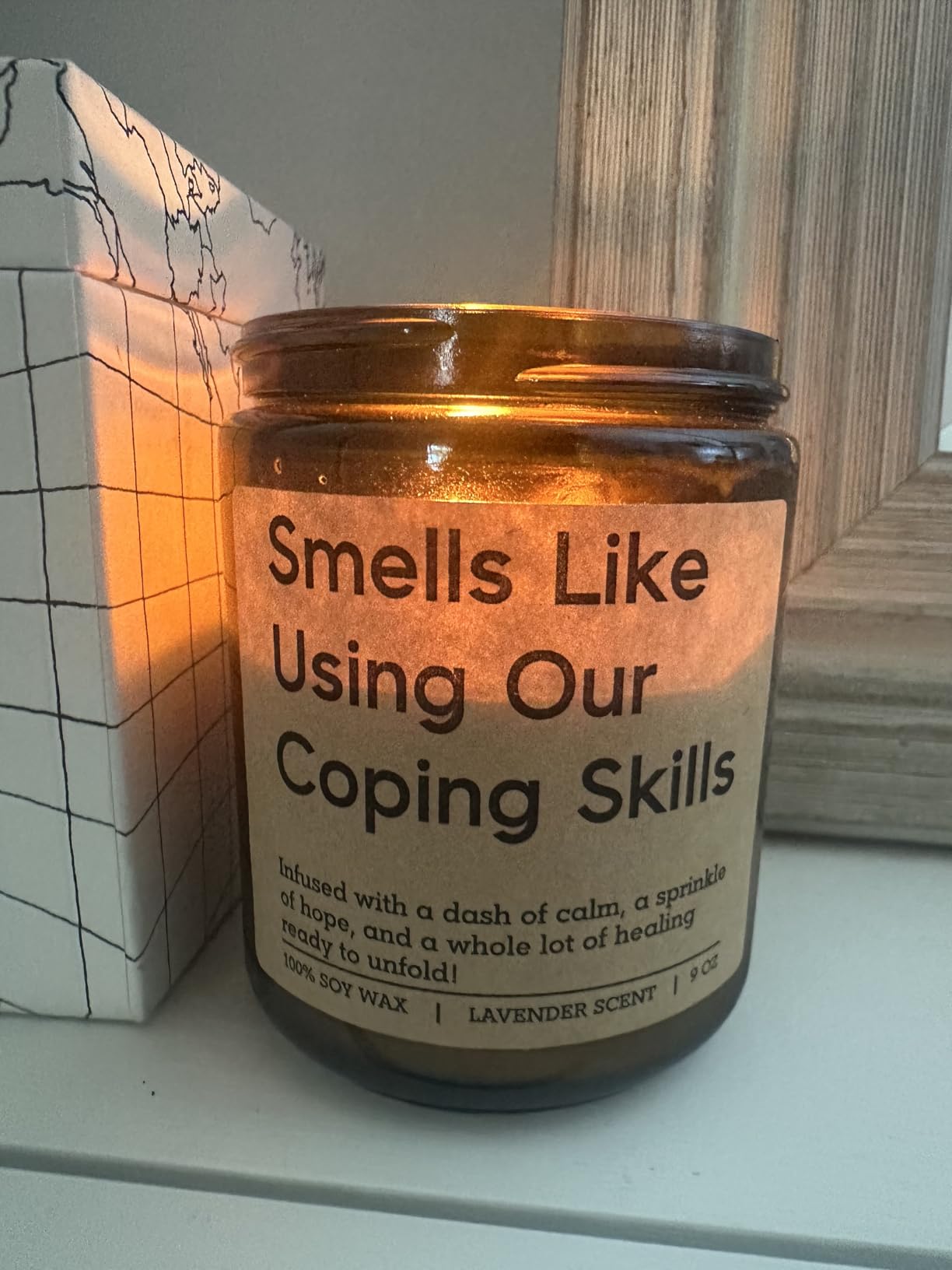 LEADO Funny Coping Skills Candle, Therapist Gifts - Mental Health, Graduation, Psychology, Appreciation Gifts for Therapist, Social Worker, School Counselor, Psychologist, Women - Therapy Office Decor customer photo 1