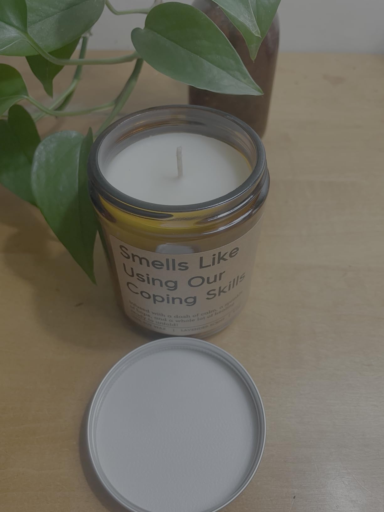 LEADO Funny Coping Skills Candle, Therapist Gifts - Mental Health, Graduation, Psychology, Appreciation Gifts for Therapist, Social Worker, School Counselor, Psychologist, Women - Therapy Office Decor customer photo 2