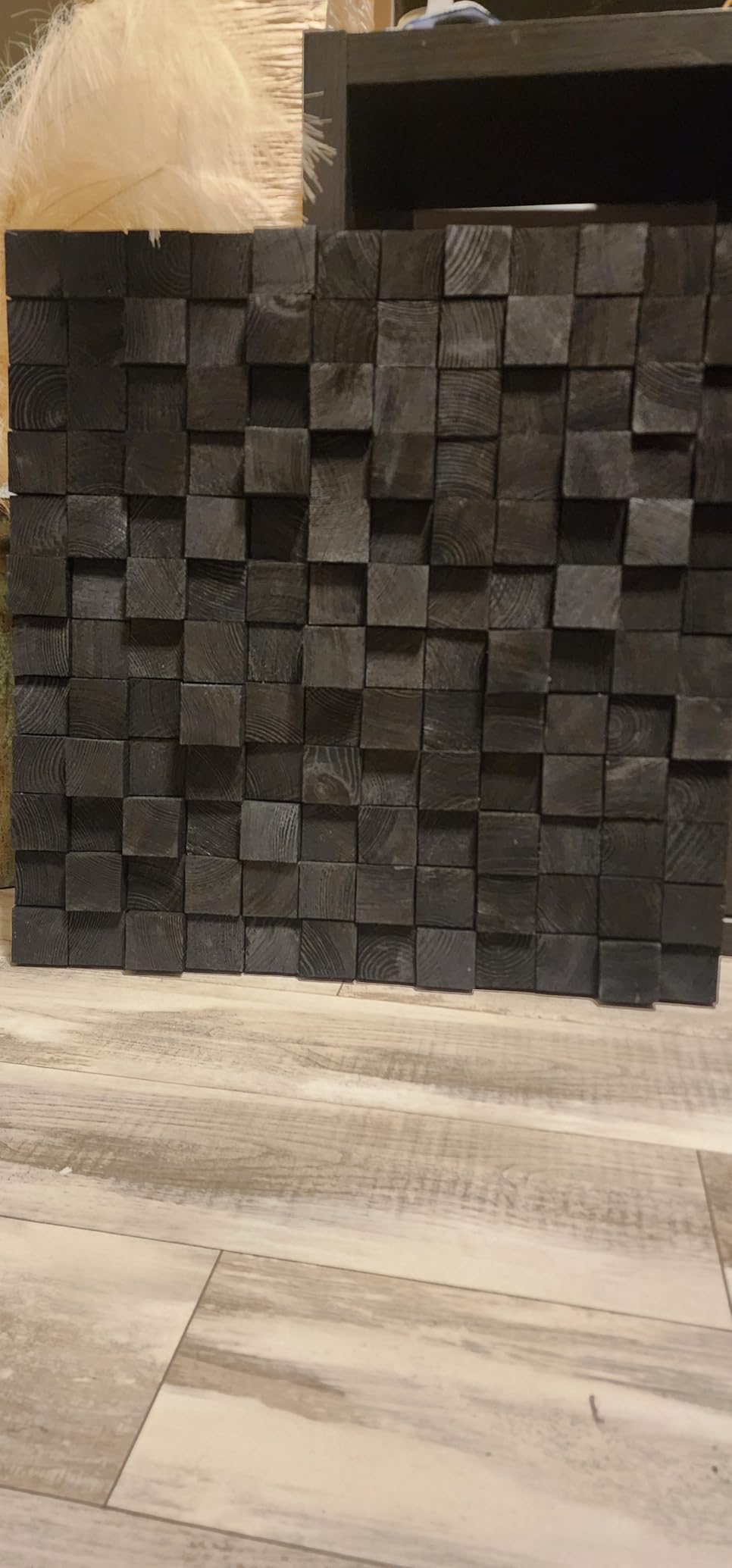 Lukelli 3D Wall Art Sound diffusing panel Studio Sound diffuser Modern Wall decor Cube Wall decor 24in x 24in customer photo 2