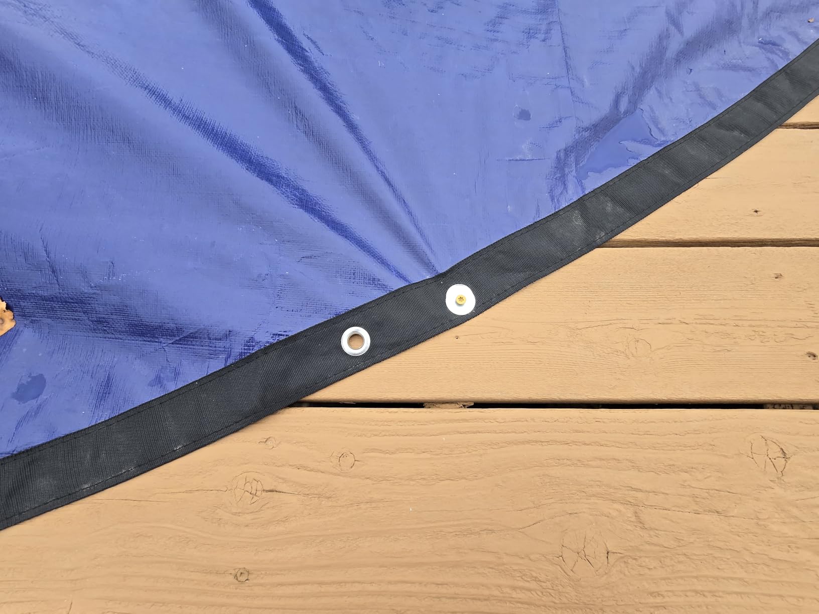 POOLHACKER 16x32 FT Oval Pool Cover - 420D Extra Thick Winter Pool Cover for Above Ground Pools, 4 Ft Overlap with Pulley & Cable customer photo 1