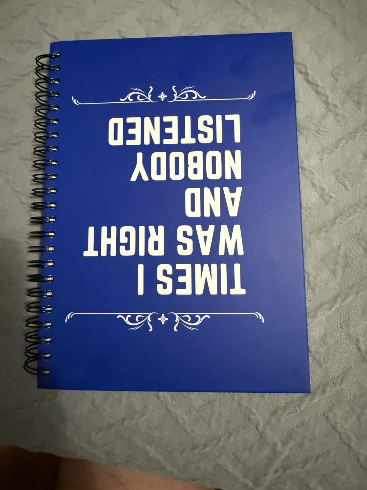 Times I Was Right And Nobody Listened Gold Foil Hardcover 160 Pages Lined Spiral Notebooks, Funny Gag Gifts, Humor Retirement Going Away Present for Leader Supervisor Mentor Manager ? customer photo 2