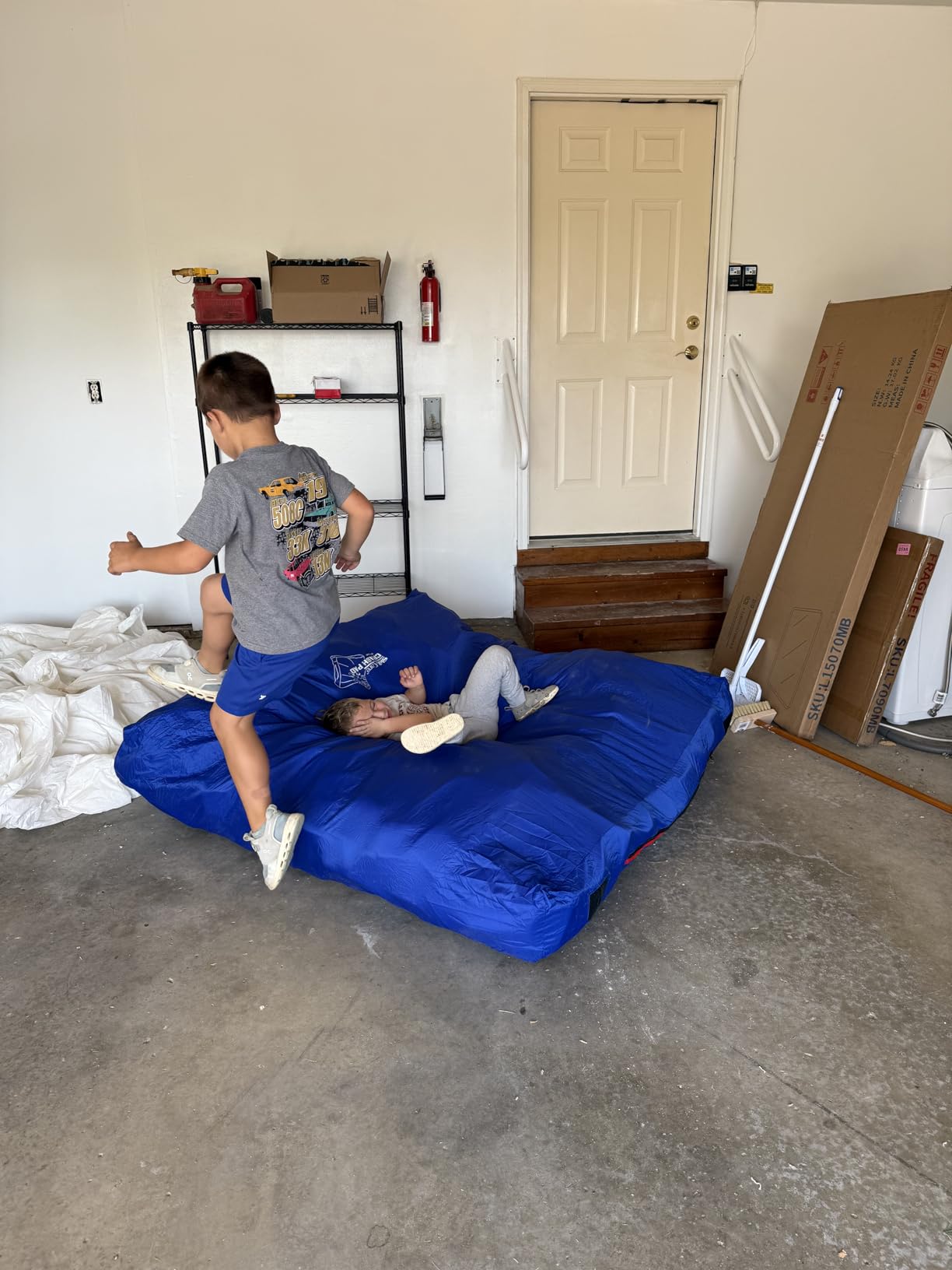 Skil-Care Crash Pad for Kids | Sensory Crash Mat for Active Play | High-Density & Soft Foam Blocks Landing Zone | Kids Jumping Pillow for Indoor & Outdoors Use with Durable Nylon Cover - 6x6 feet customer photo 2