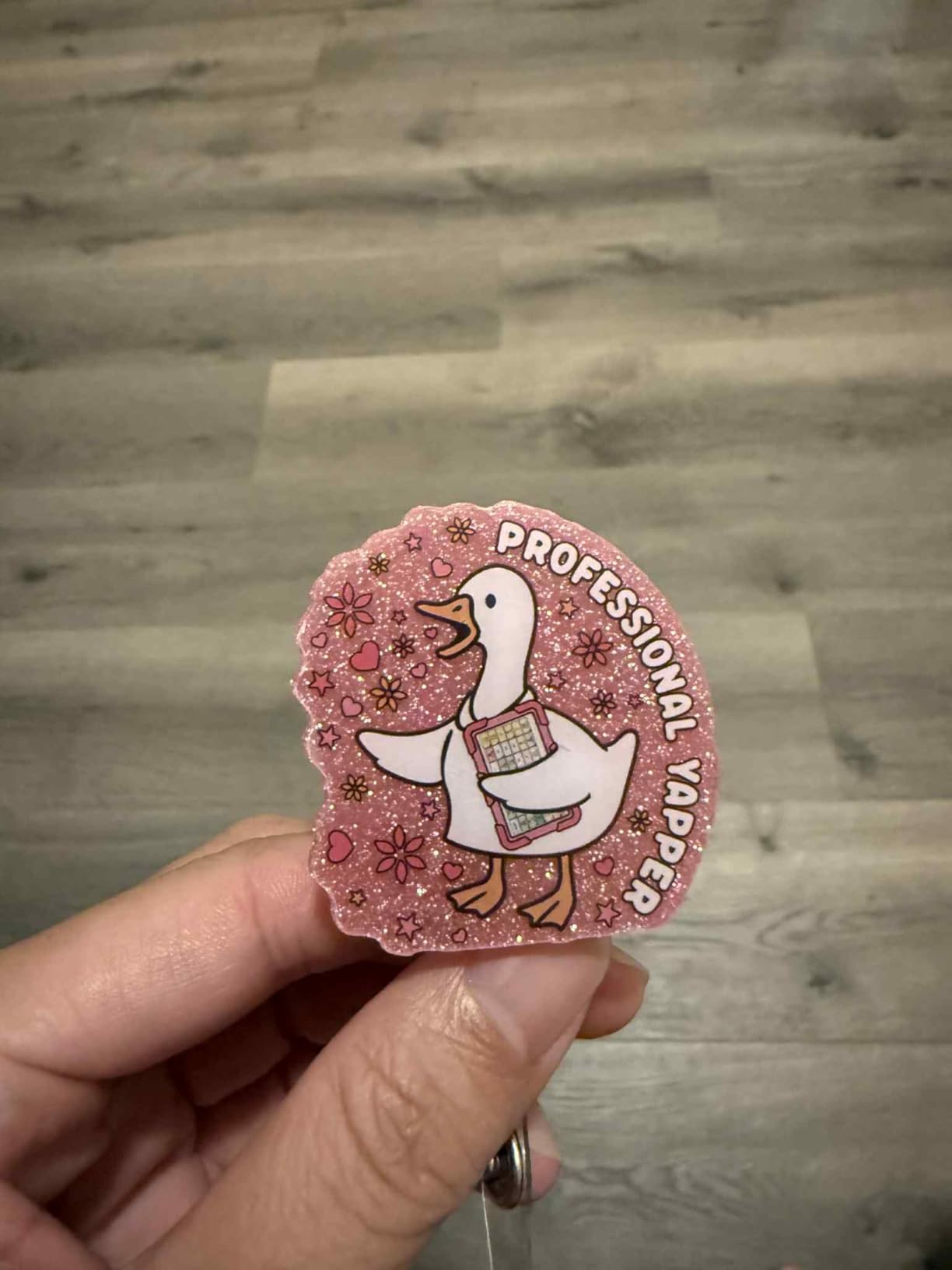 Funny SLP Badge Reel - Retractable Cute Silly Goose Professional Yapper Badge Holder with Alligator Clip, Speech Therapy Gifts for Speech Teacher, SLPA, AAC Specialist, Speech Pathologist customer photo 2