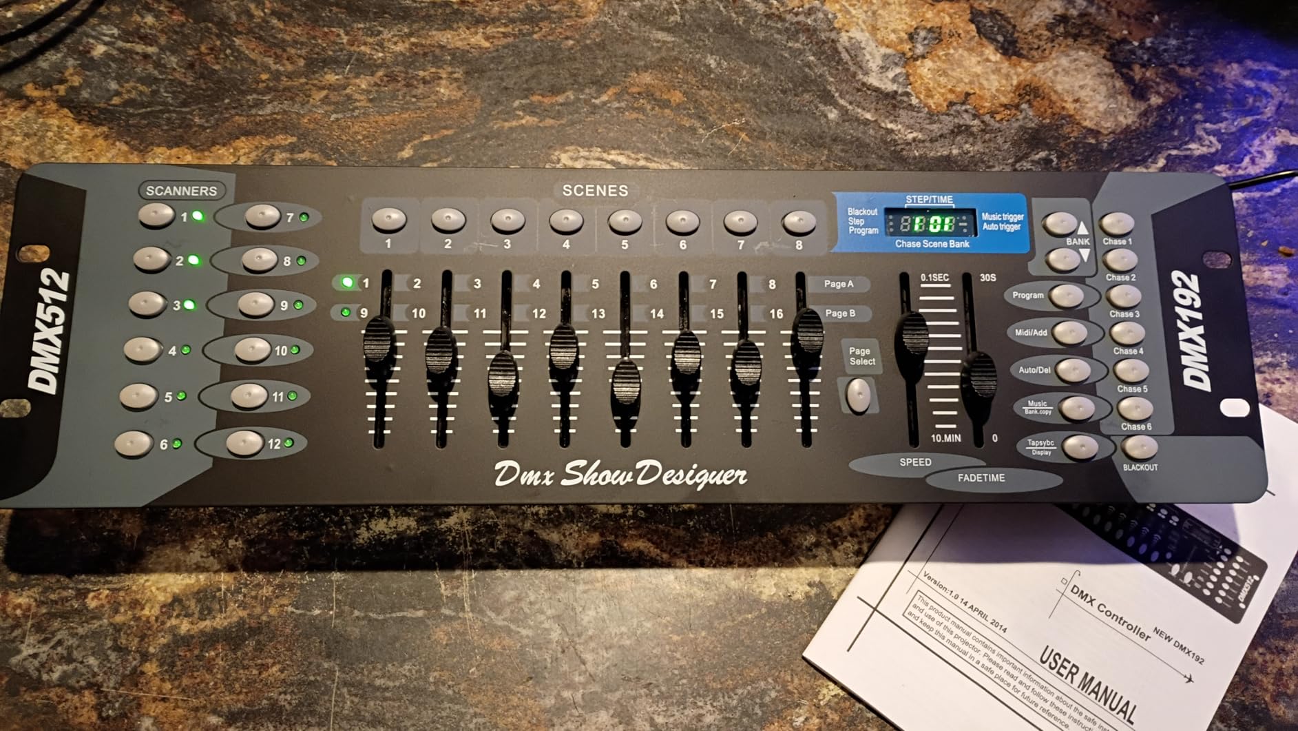 192-Channel DMX512 Controller Board, Lighting Mixer DMX Console for Stage Lights & Effect,DJ Disco, Night Club, Bar and Live Show Events customer photo 1