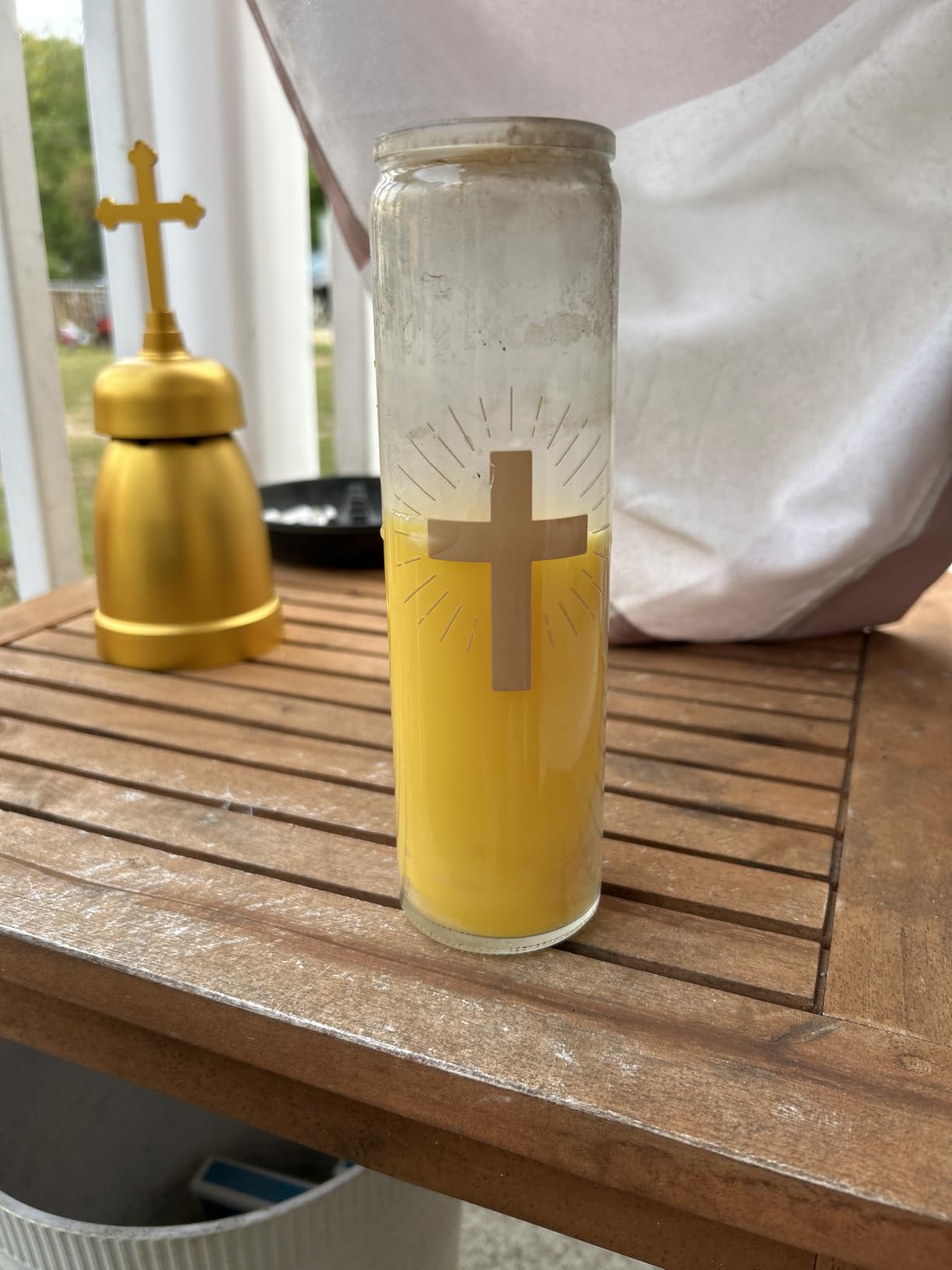 Pure Beeswax Prayer Candles - 7 Day Devotional Candles in Glass with 100 Hours Long Burn Time, Honey Fragrance Religious Candles Catholic for Memorials, Vigil, Church customer photo 1