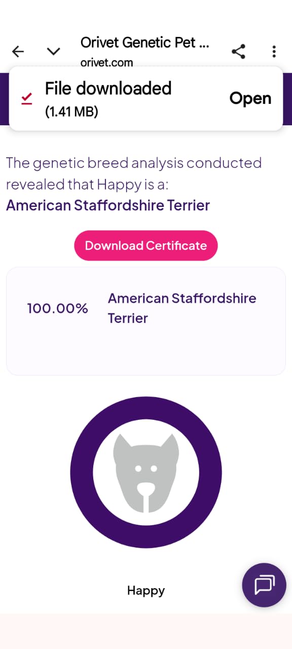 ORIVET Dog DNA Test Kit - Comprehensive Dog DNA Test Kit for Over 330+ Breed Identification | At Home Dog DNA Kit with Canine Genetic Testing & Life Plan Genopet customer photo 2