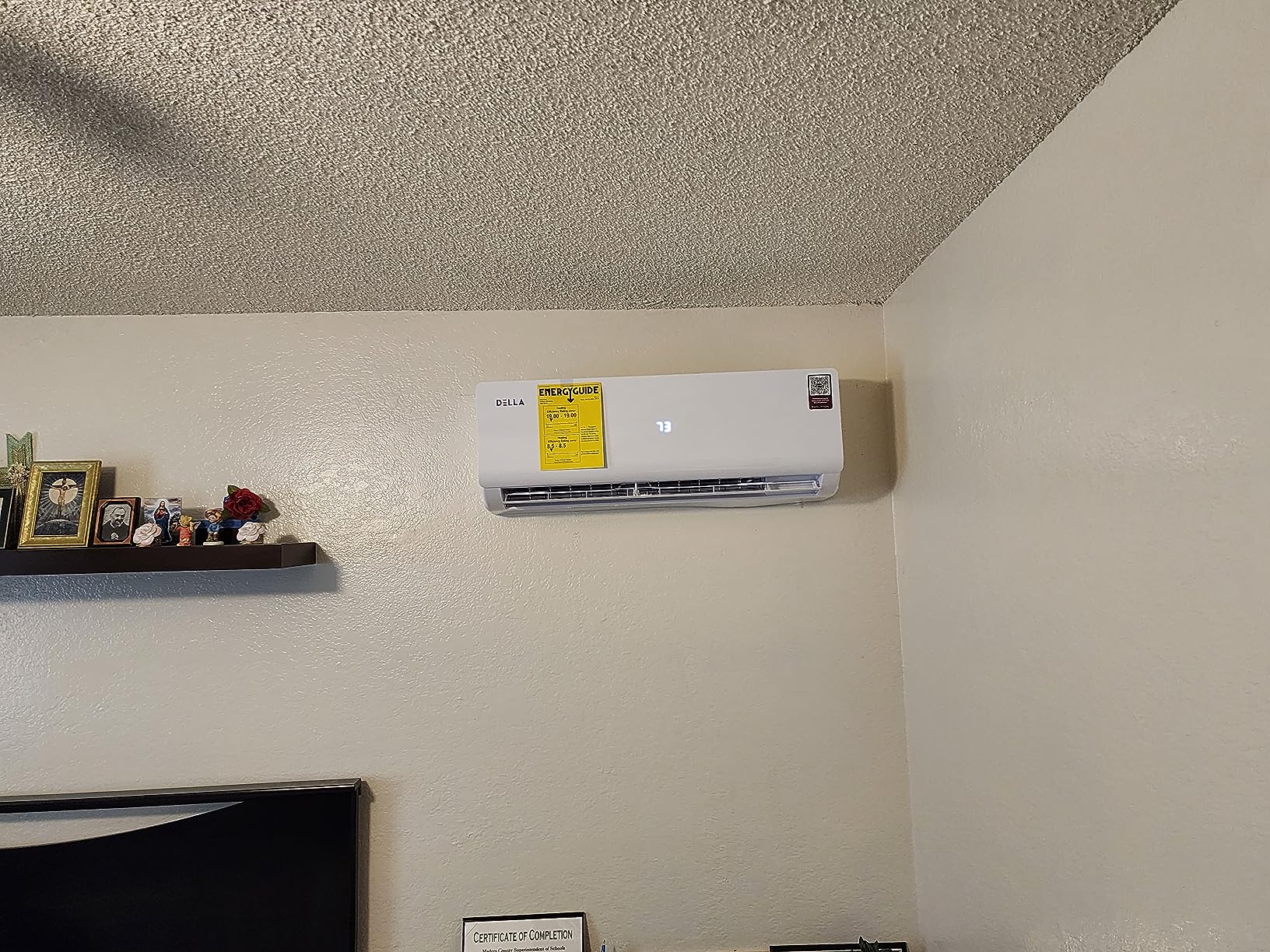 DELLA 20K BTU ODU 2 Dual Zone 9000 18000 BTU Mini Split AC, Energy Efficient, Work with Alexa, 20 SEER2 208-230V Cools Up to 1400 Sq.Ft Wifi Multi Zone Pre-Charged Heat Pump, 16ft Installation Kits customer photo 2