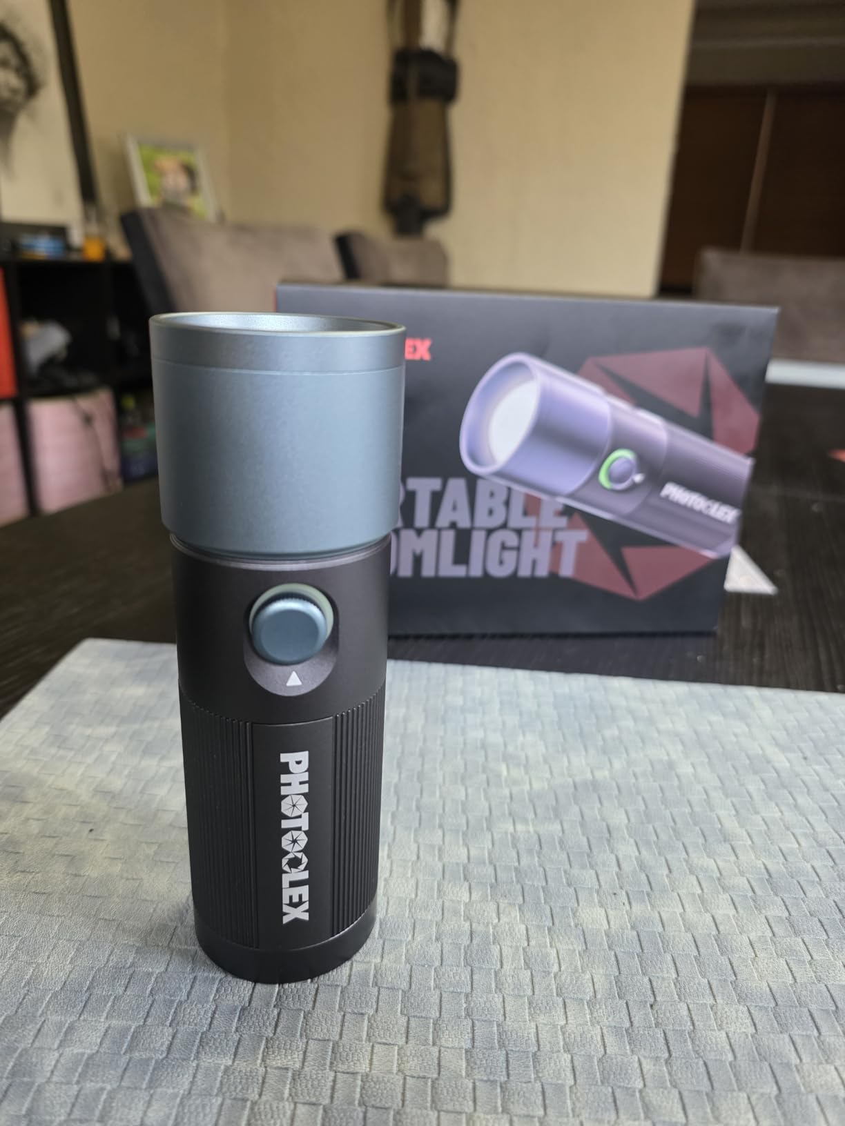 PHOTOOLEX 4 Colors Photography Flashlight with 20 Magnetic Pattern Gobos, 8400mAh Portable Spotlight, 10W LED Studio Light for Photo, Content Creation Accessories customer photo 2