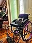 All-Terrain Ultra Lightweight Sports Wheelchair Foldable Adjustable Footrest and Seat Height, Handbrakes, Suitable for Teenagers, Adults, Seniors (Black2, Seat Width 42cm/16.5in) customer photo 1