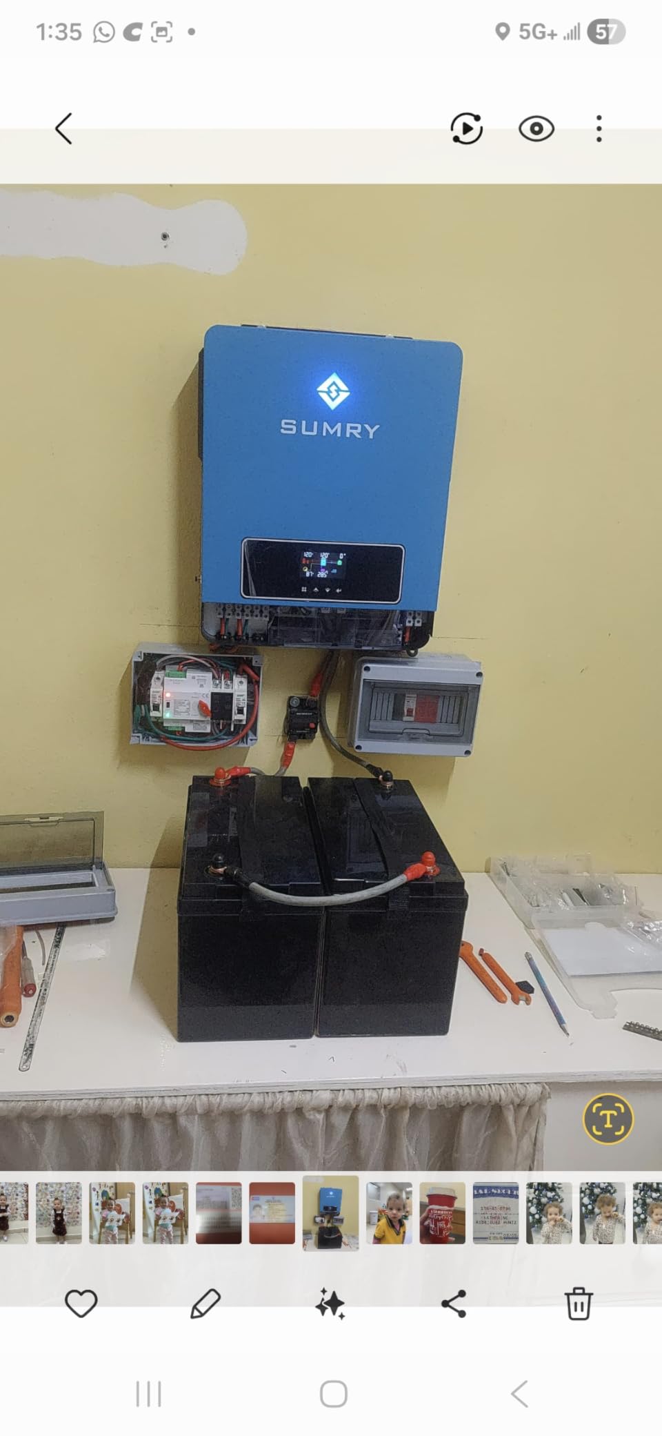 SUMRY Solar Inverter Charger, 3600W DC 24V to AC 110V Hybrid Voltage Converter with 120A MPPT Charge Controller, Pure Sine Wave Power for Battery-Less or AGM Lithium Battery Home Energy System customer photo 1