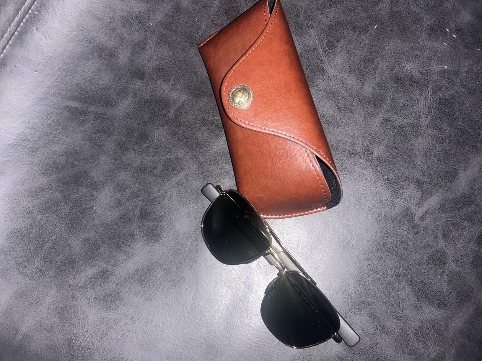 Real Glass Lens Sunglasses Military Style Pilot Aviator HD Shades with Upgraded Spring Hinge Bayonet Temples customer photo 1