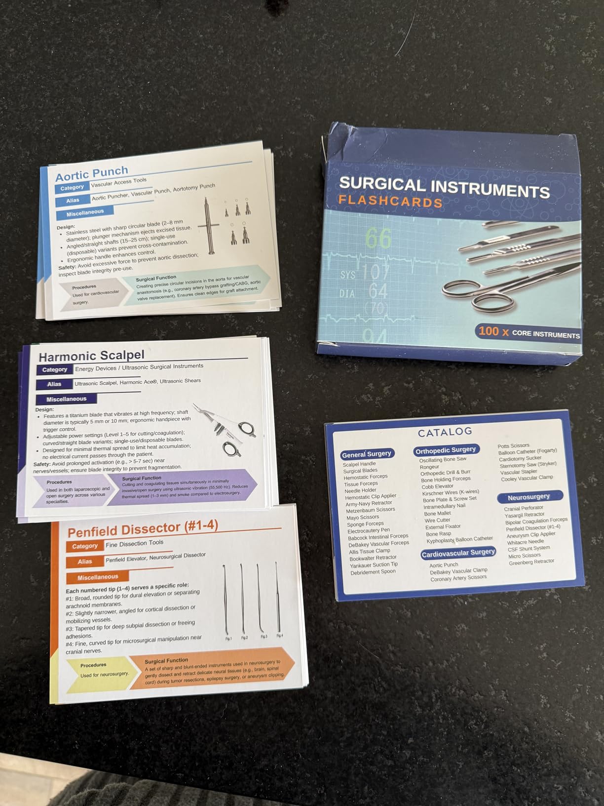 Surgical Instruments Flashcards | Color-Coded Tech Cards for 10 Specialties | Study Guide for Technologists, Sterile Processing Technicians | CST Exam Prep, Surgical tech Gifts and Accessories customer photo 1