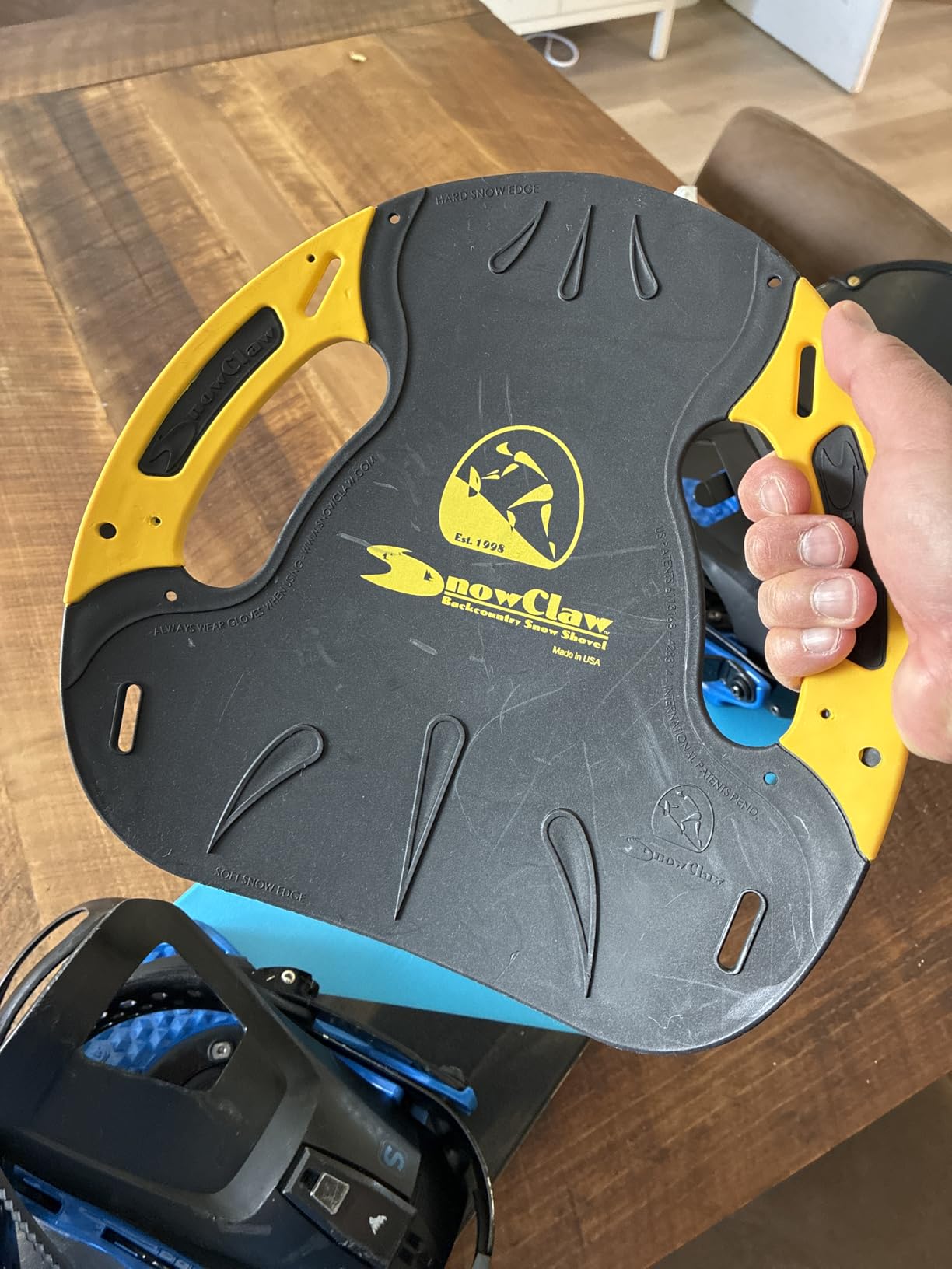 Backcountry Snow Shovel, Ultra-Light, Snow Anchor, Emergency Splint, Multi-Use Tool, Great for Digging Snow Caves - Red customer photo 1