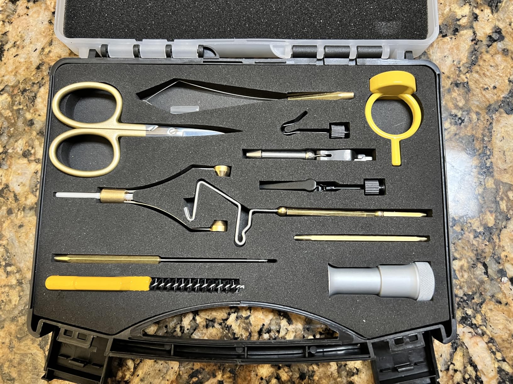 Professional Fly Tying Tool Kit, 10-in-1 Complete Set with Ceramic Bobbin, Whip Finisher, Scissors, Stainless Steel Tools, Black Storage Case customer photo 2