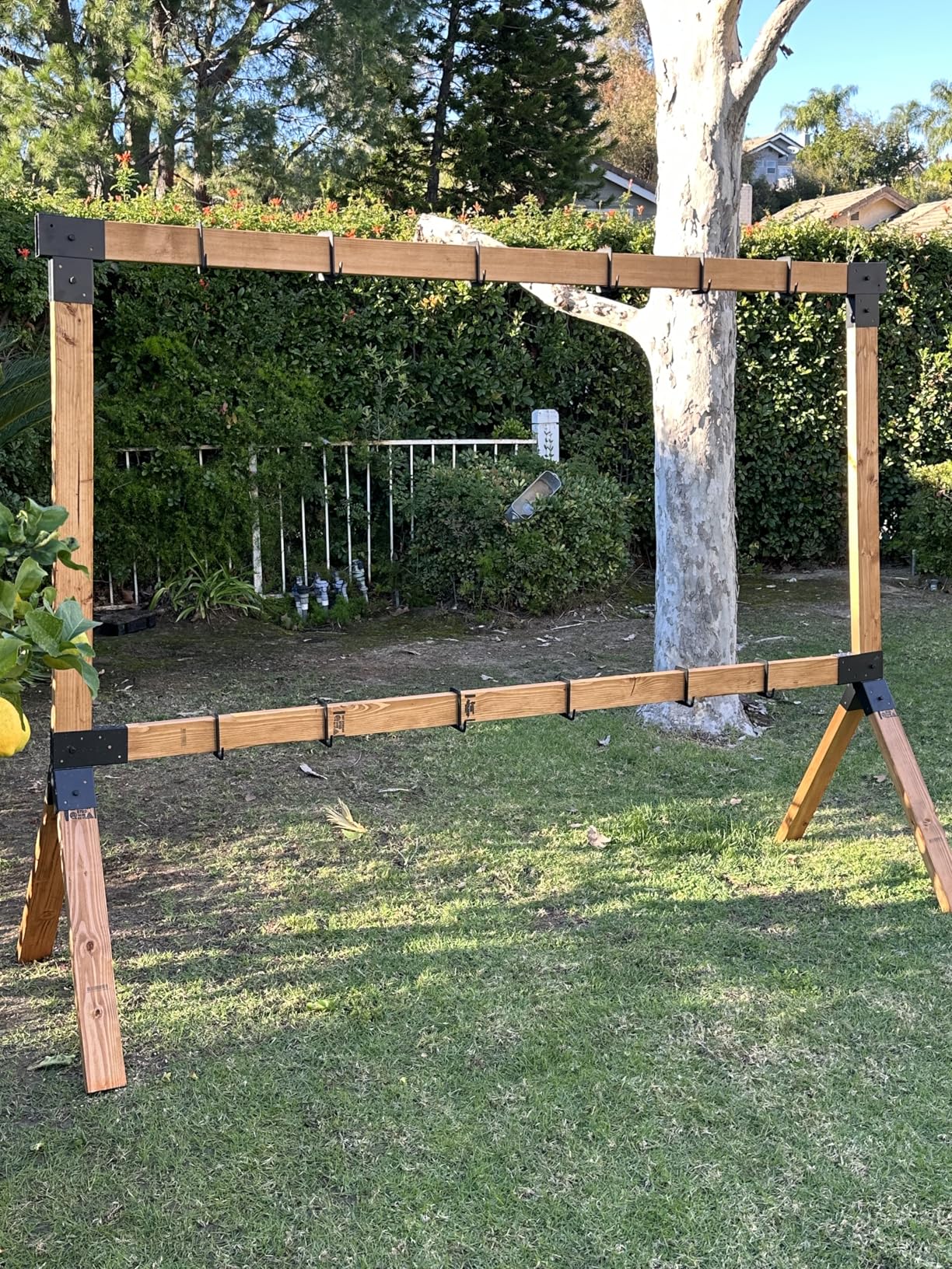 2x4 Target Stand Brackets Set, Heavy Duty Y & T Connectors with 12 Hanger Hooks, 0.2