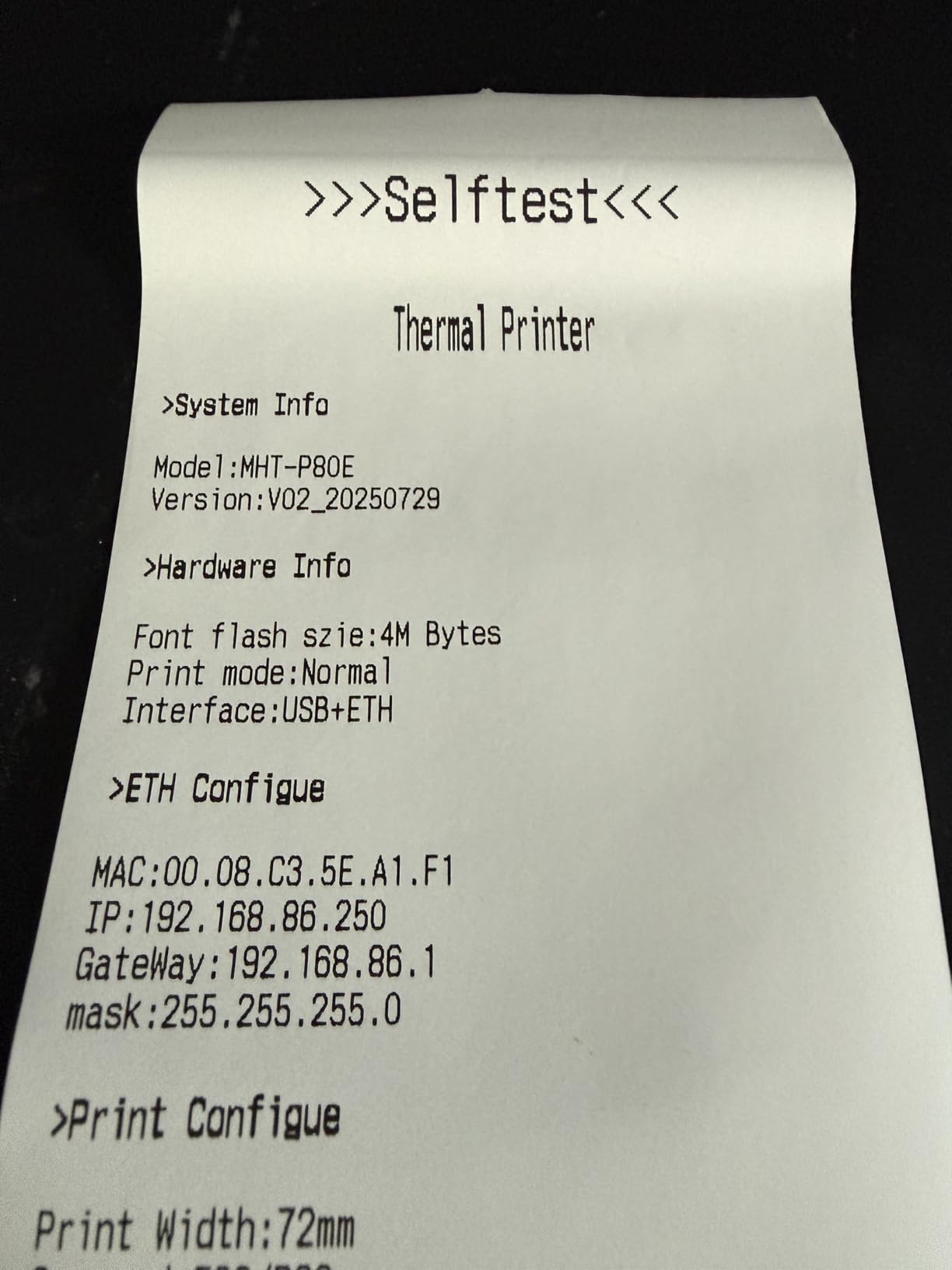 vretti Thermal Receipt Printer, 3 1/8 80mm Direct Thermal Printer with USB Serial LAN Port - Kitchen POS Printer ESC/POS Command Support Cash Drawer customer photo 1