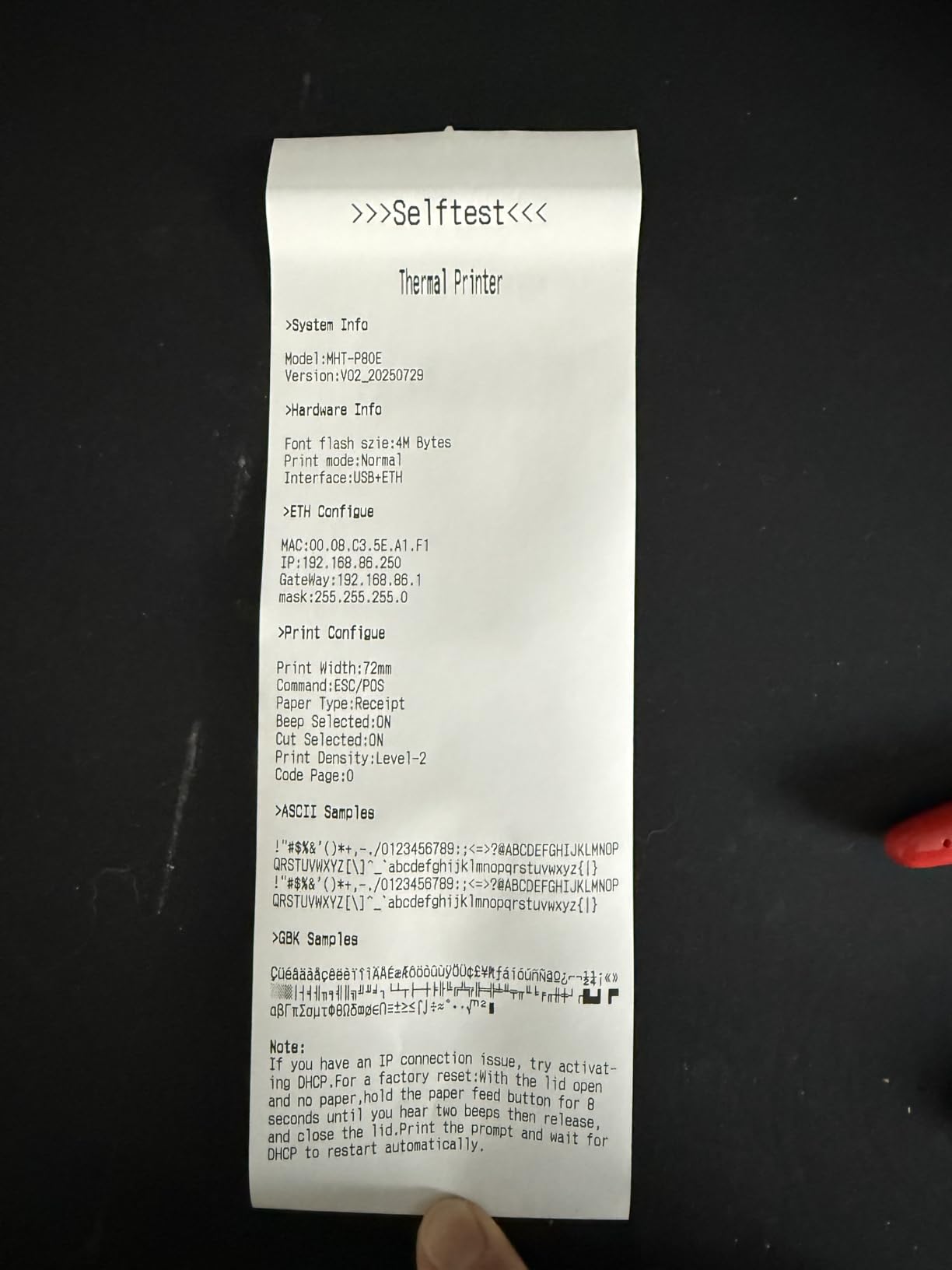 vretti Thermal Receipt Printer, 3 1/8 80mm Direct Thermal Printer with USB Serial LAN Port - Kitchen POS Printer ESC/POS Command Support Cash Drawer customer photo 2